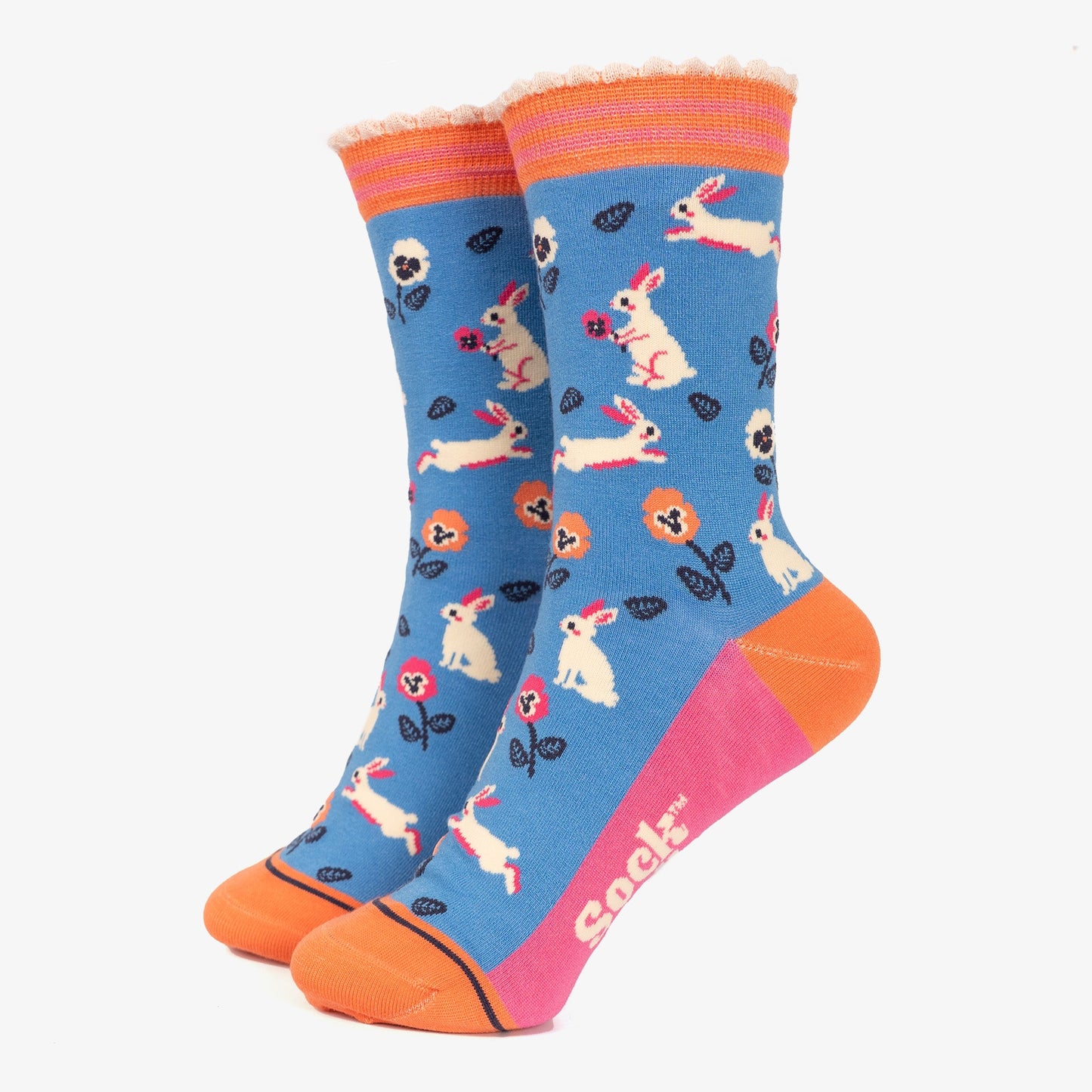 womens-socks-gift-box-multi-floral-blue-bunny-rabbits