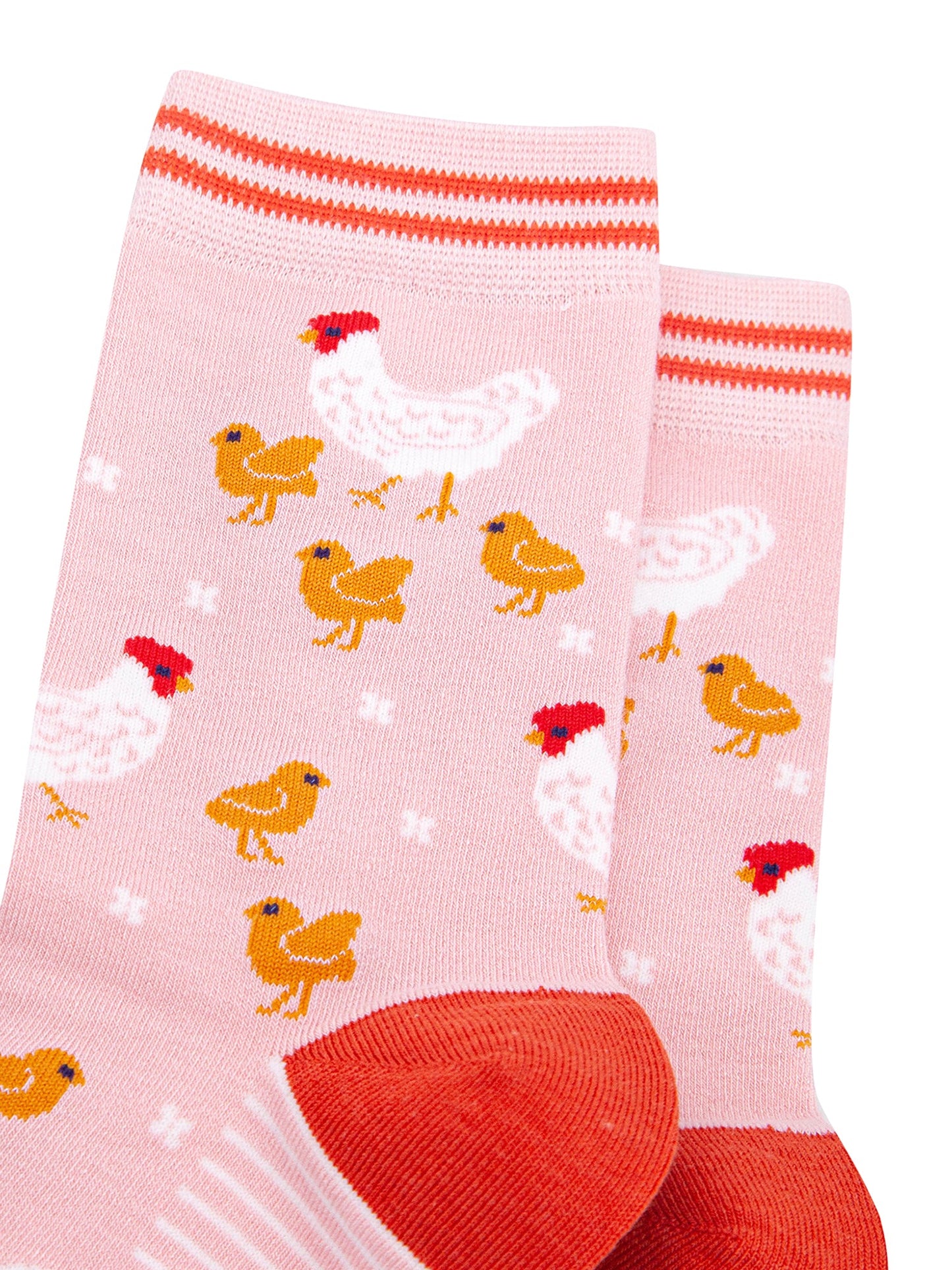 Hens-and-Chicks-Bamboo-Socks-in-Pink-Close-Up