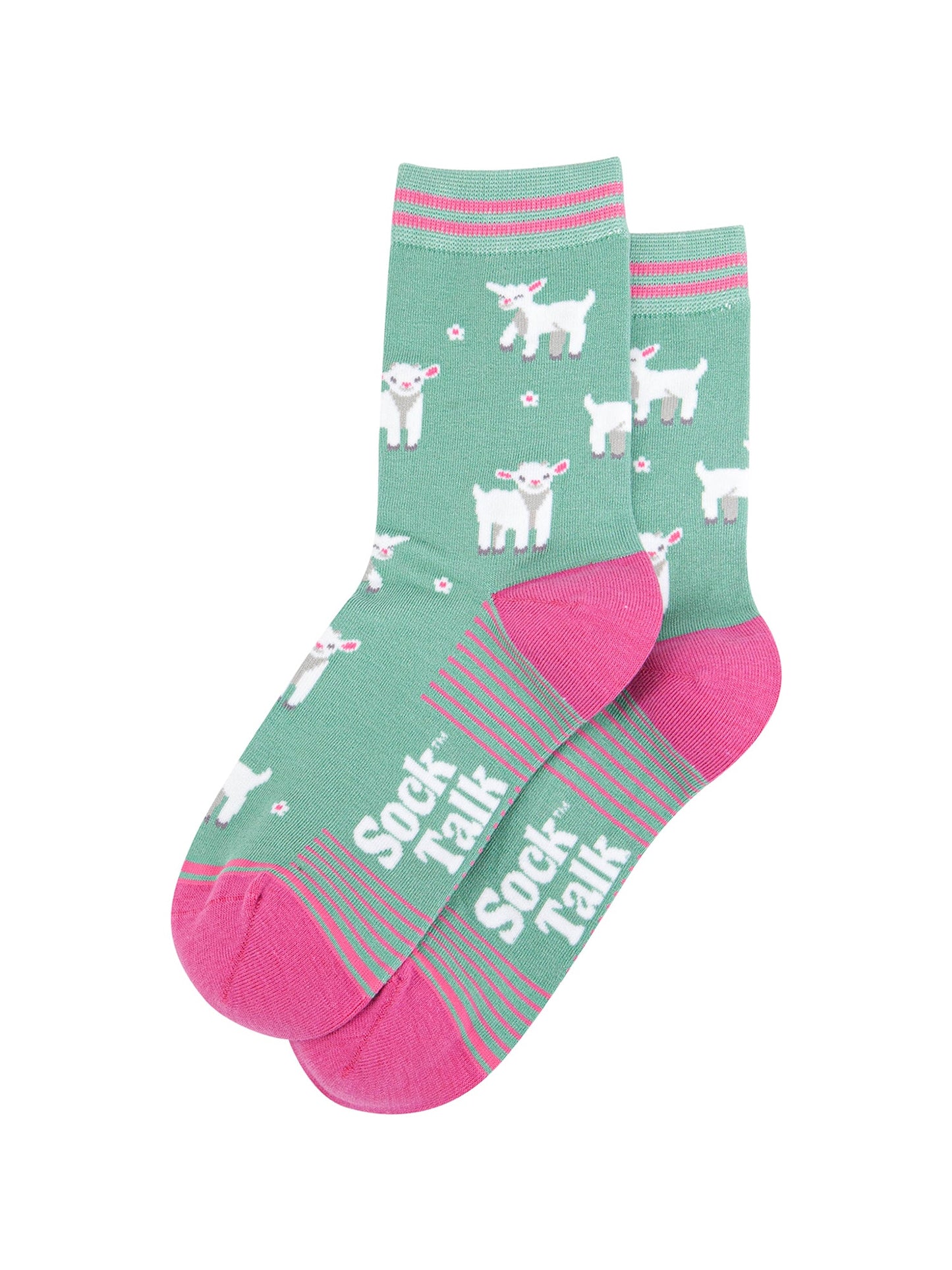 Spring-Lambs-Bamboo-Socks-in-Green-Flatlay