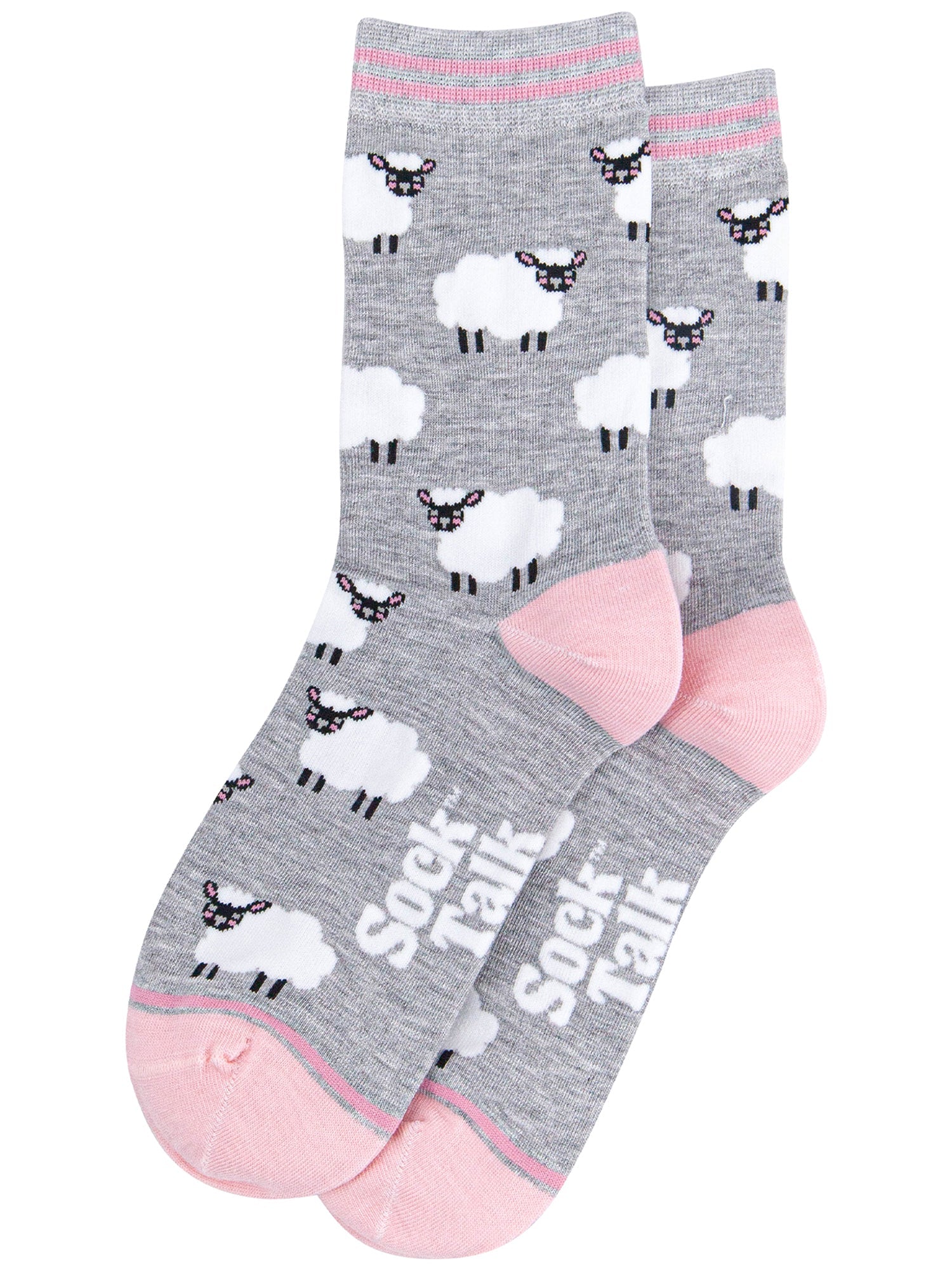 Sheep-Bamboo-Socks-in-Grey-Marl-Laid-Flat