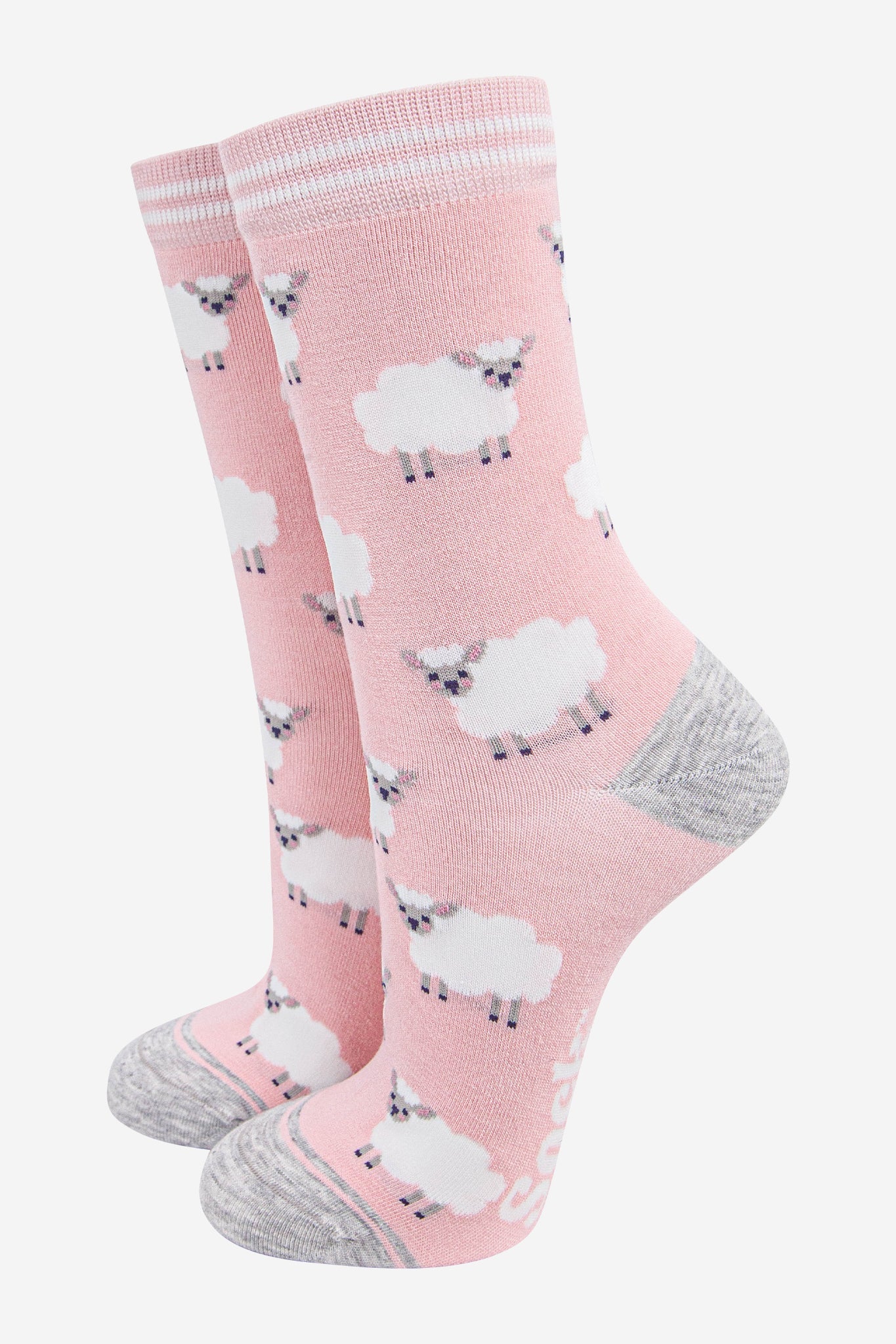 womens-socks-gift-box-pink-farm-animals-sheep-cows-marl