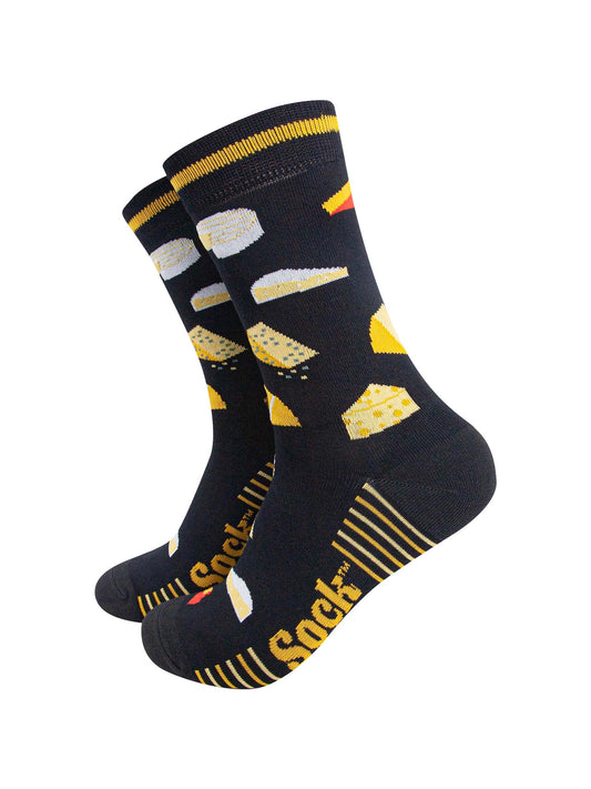 mens-bamboo-socks-black-cheese-brie-edam