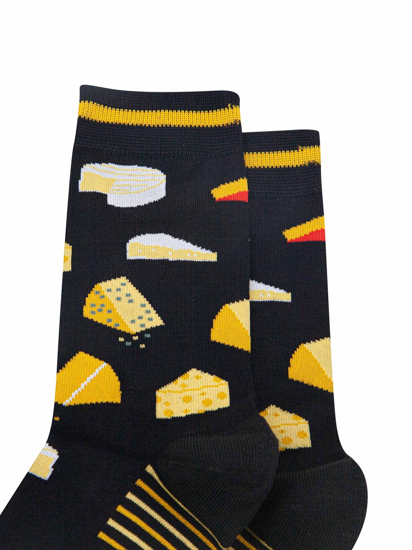 mens-bamboo-socks-black-cheese-close-up