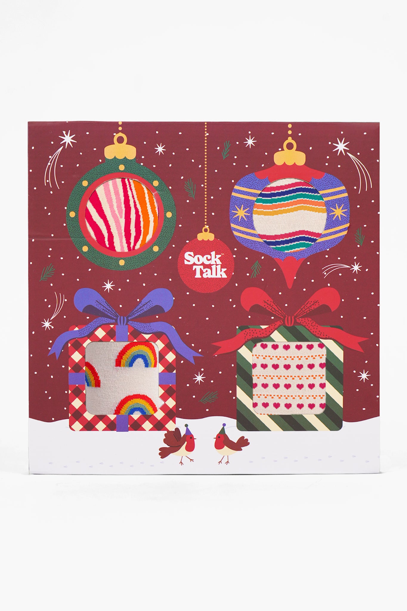 Women's Bamboo Ankle Socks Festive Gift Set - Cream/Multi, Mixed Graphic