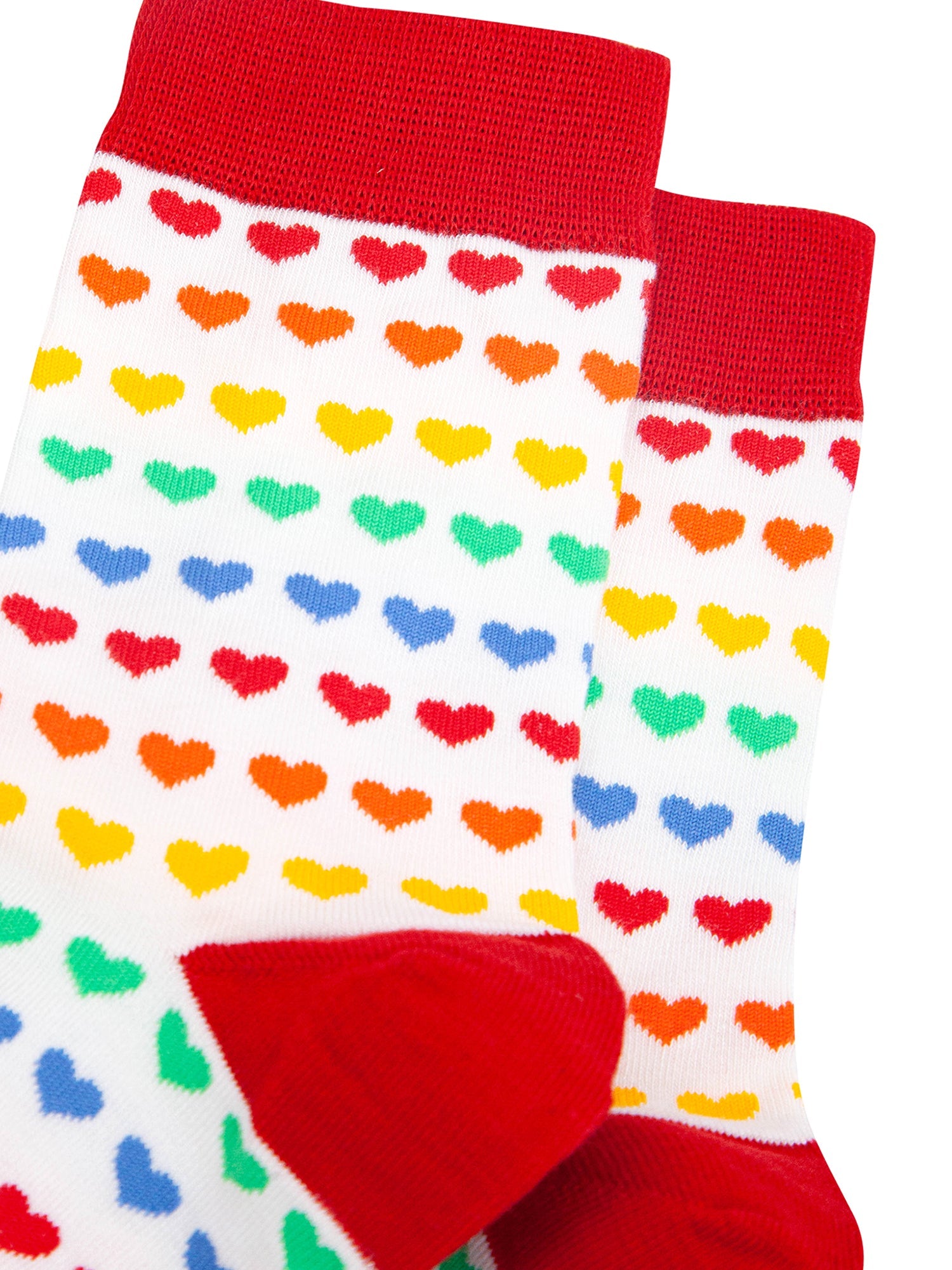 Rainbow-Love-Hearts-Bamboo-Socks-in-White-close-up