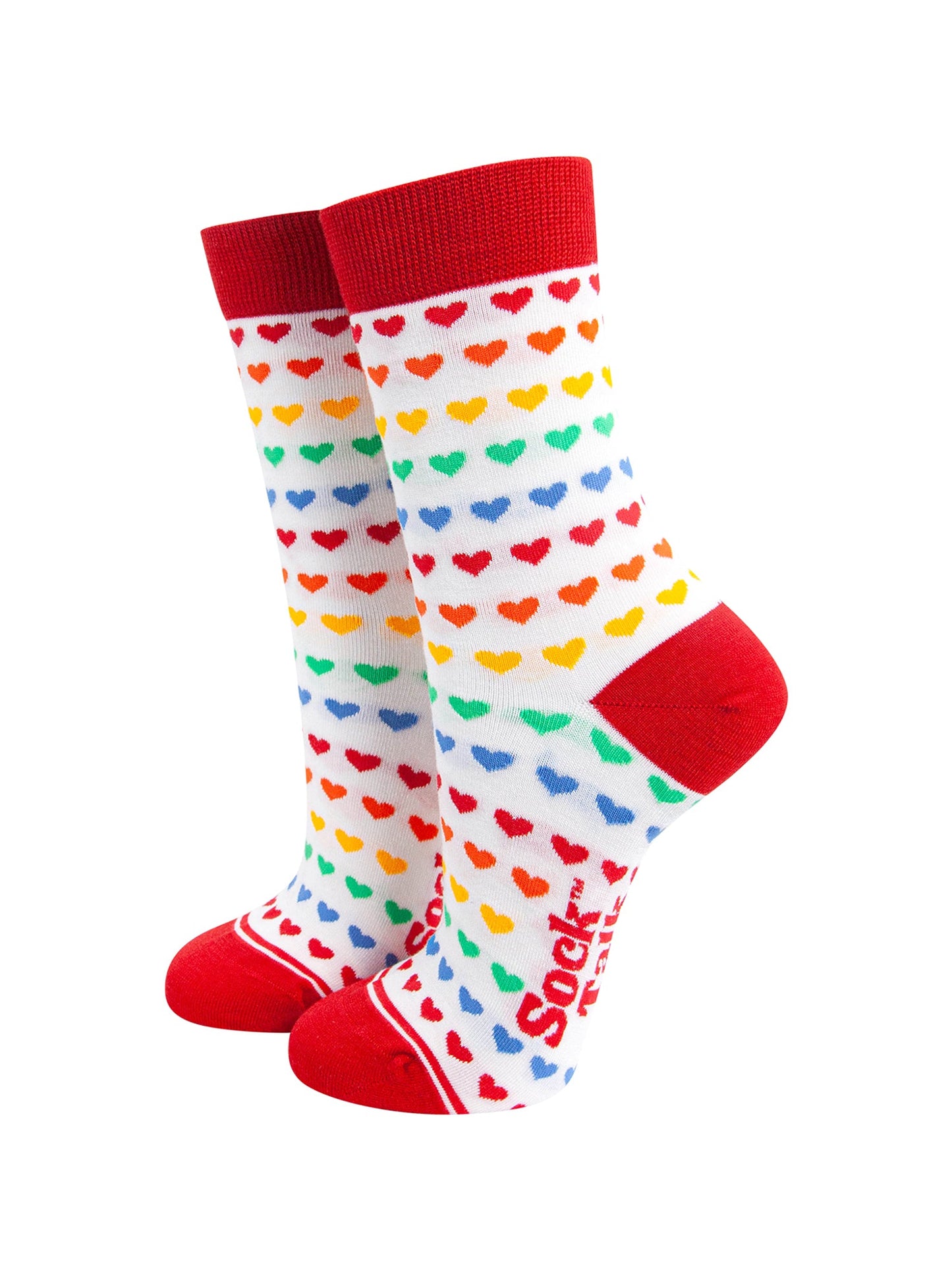 Rainbow-Love-Hearts-Bamboo-Socks-in-White-mannequin