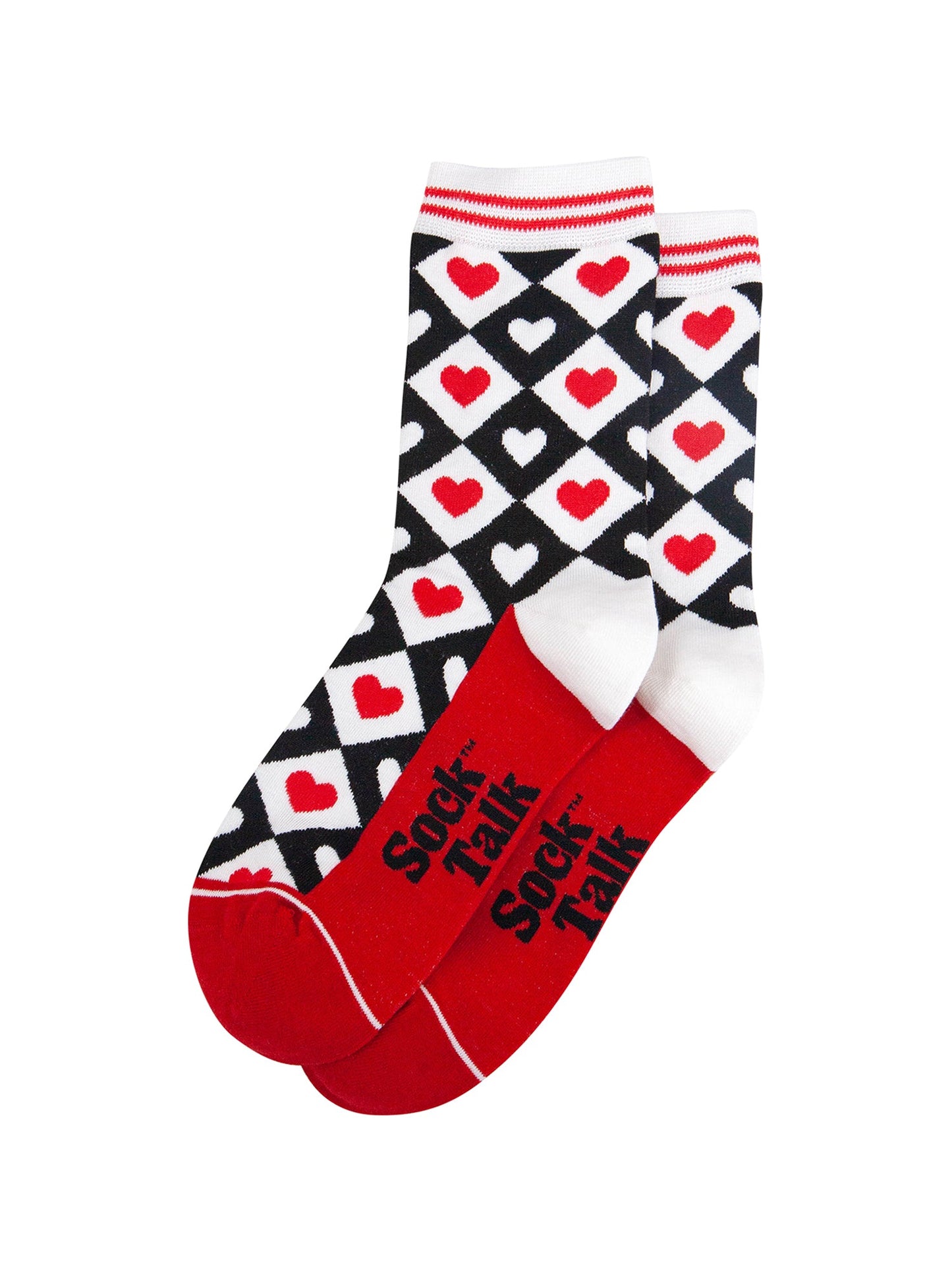 Love-Heart-Diamonds-Bamboo-Socks-in-Red-Flatlay