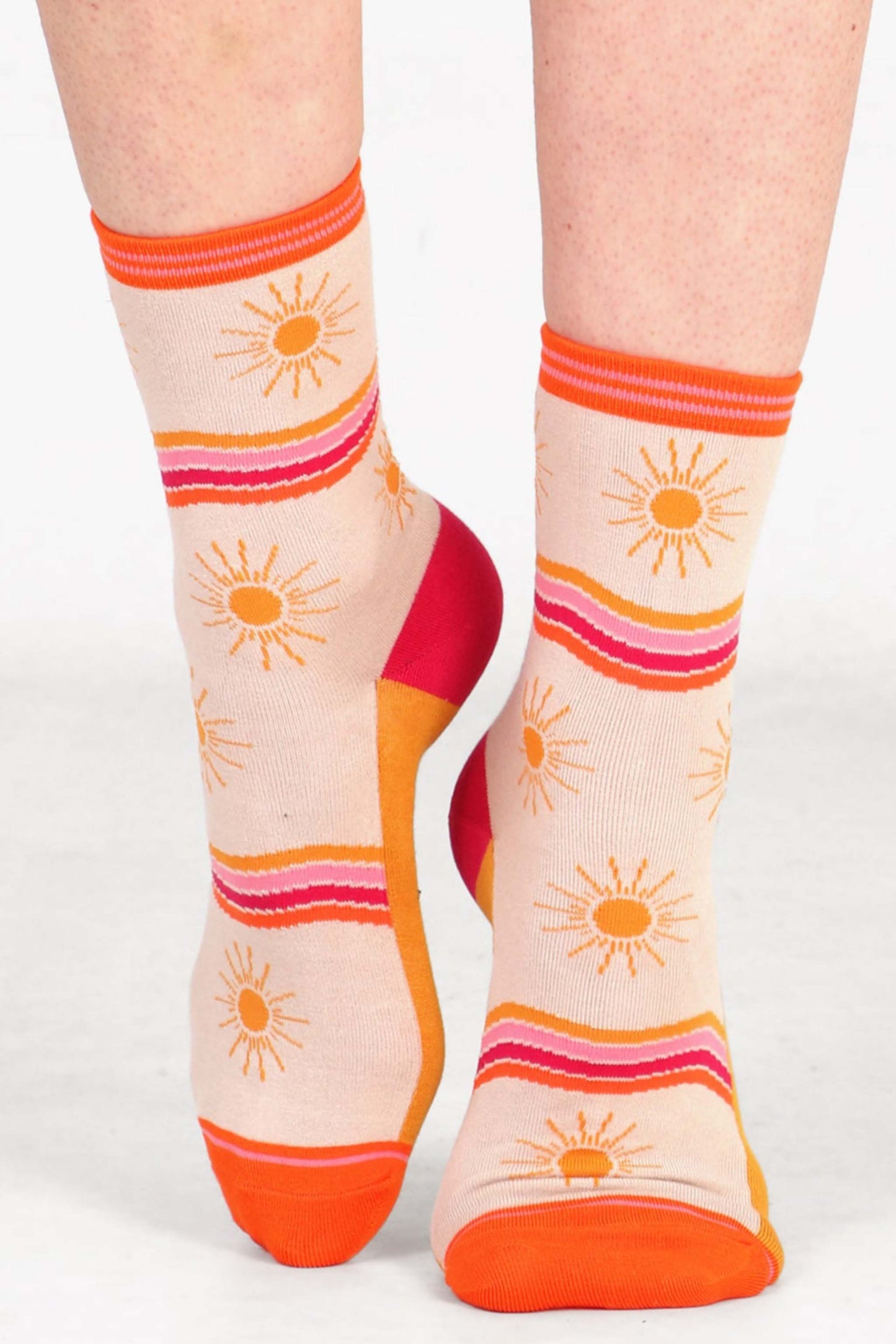 sunshine-print-bamboo-socks-in-cream-pink-and-orange