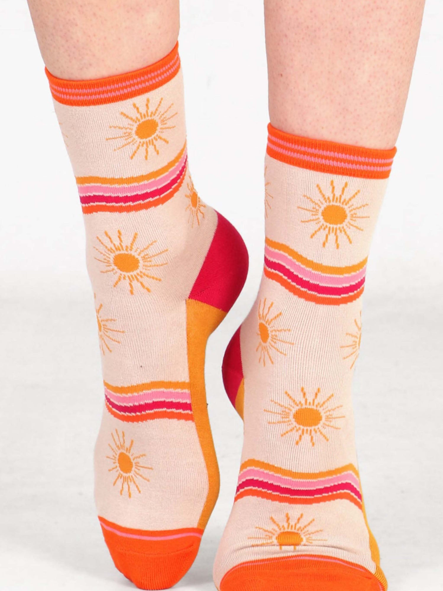 sunshine-print-bamboo-socks-in-cream-pink-and-orange