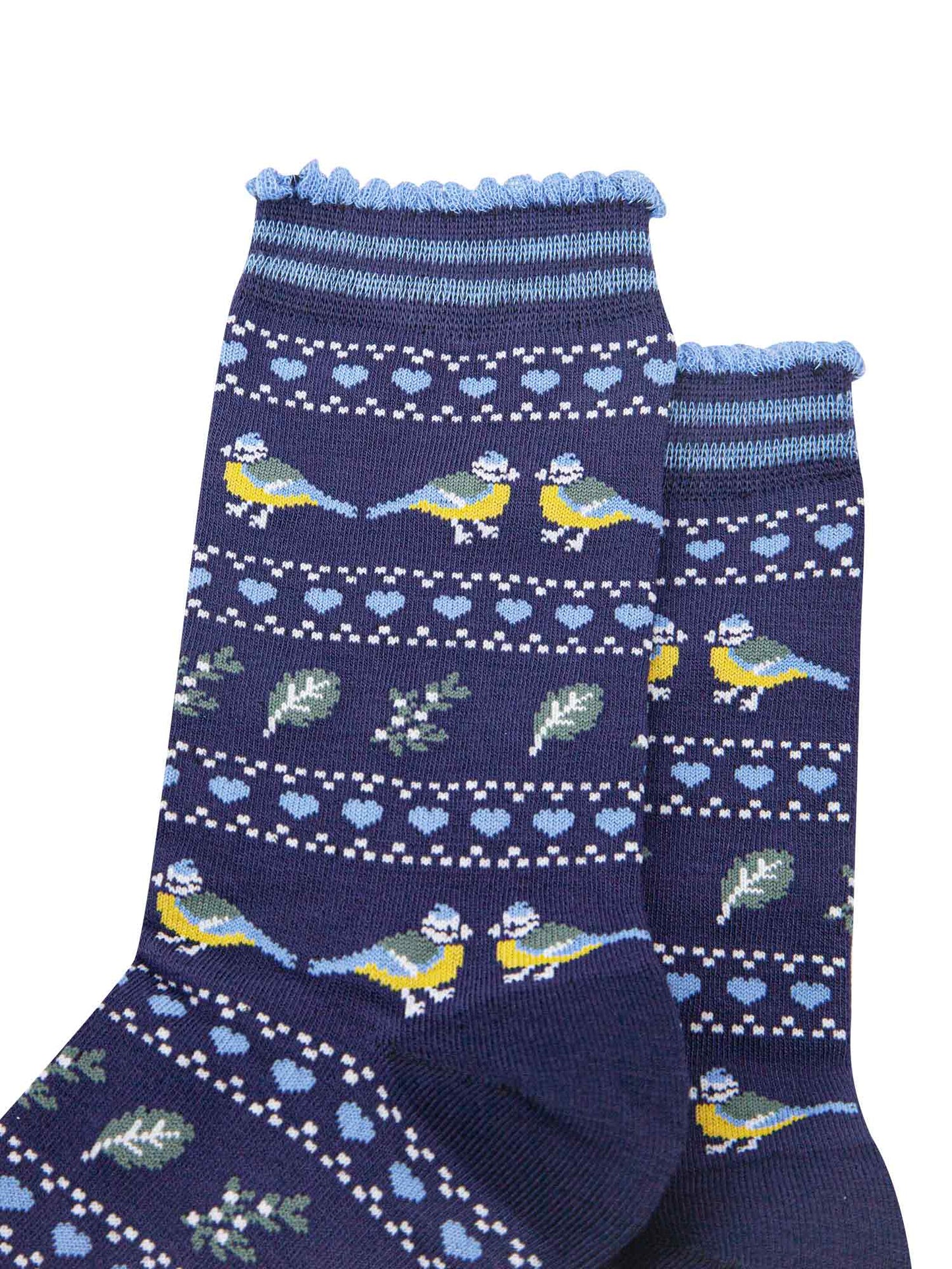 womens-bamboo-socks-navy-blue-blue-tit-fair-isle-close-up