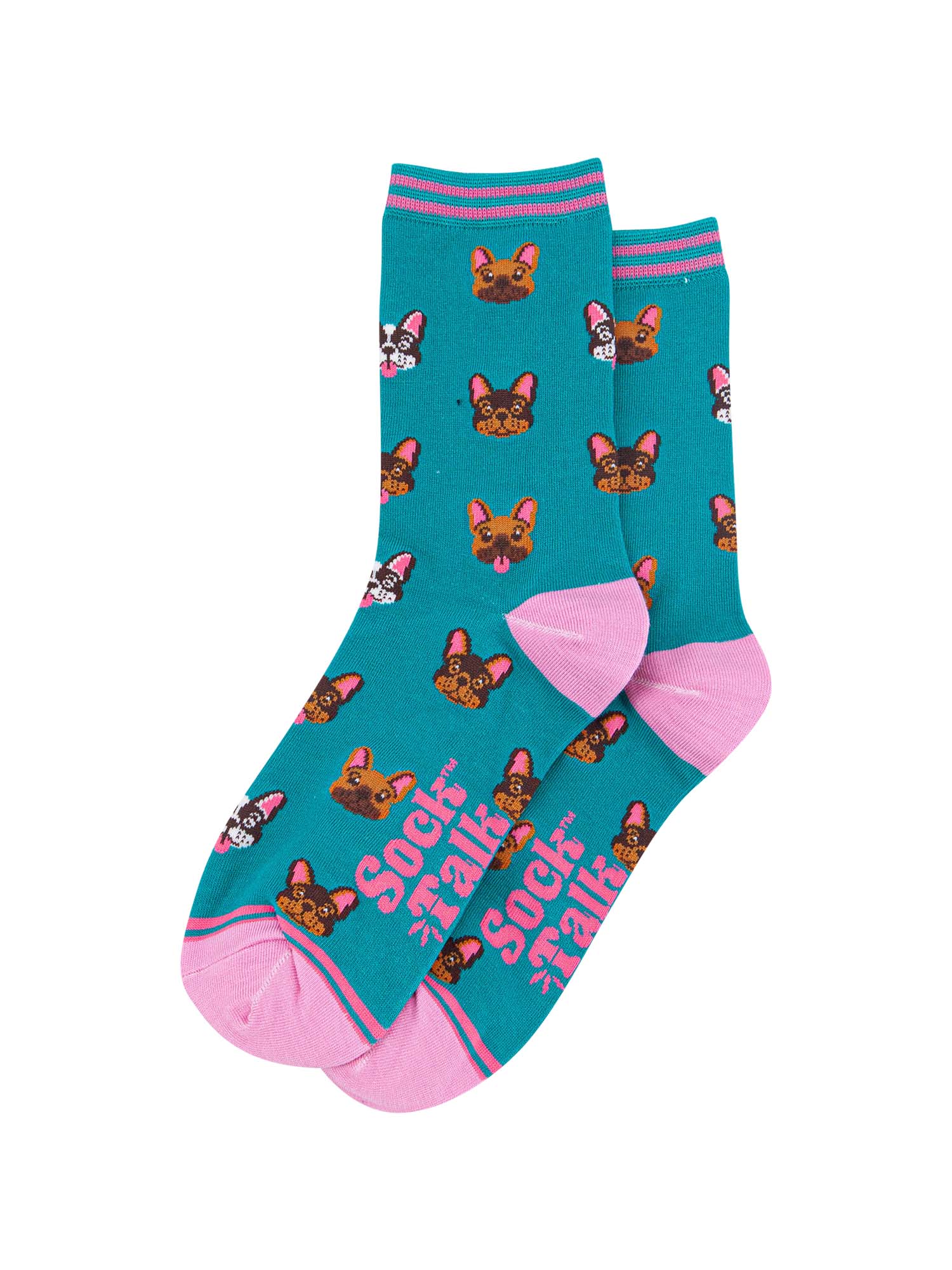 womens-bamboo-socks-teal-frenchie-bulldogs-french-small-dogs