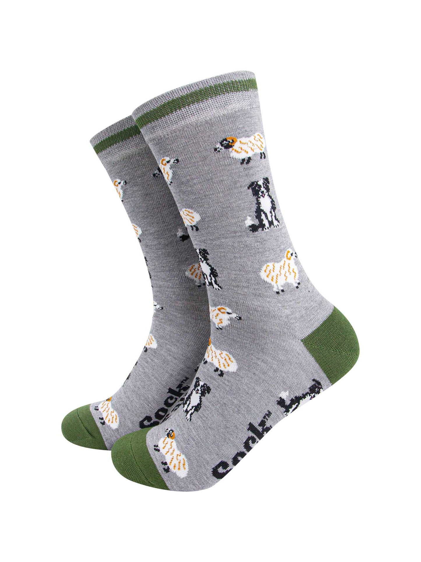 mens-bamboo-socks-grey-marl-green-black-sheep-farming