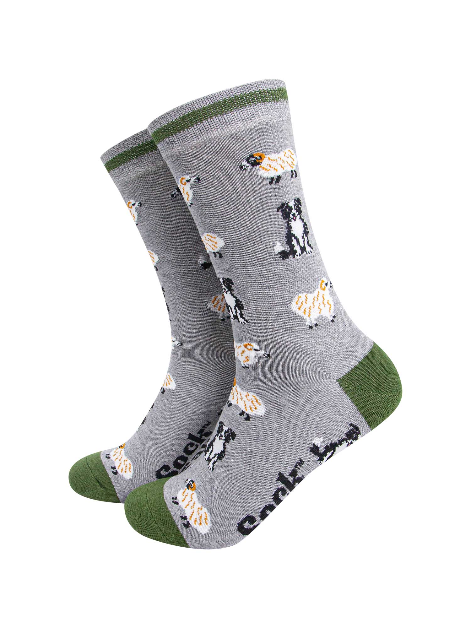 mens-bamboo-socks-grey-marl-green-black-sheep-farming