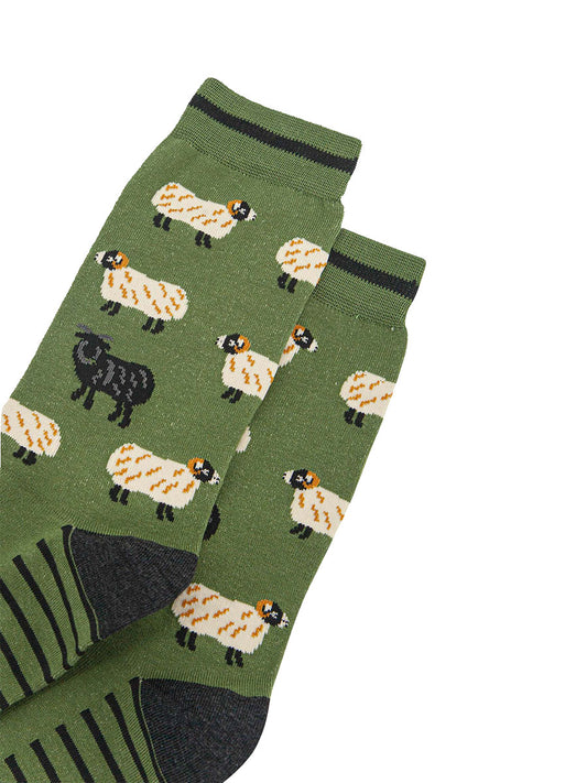 mens-bamboo-socks-green-black-sheep-close-up-one-black-sheep-among-a-flock-of-white-sheep