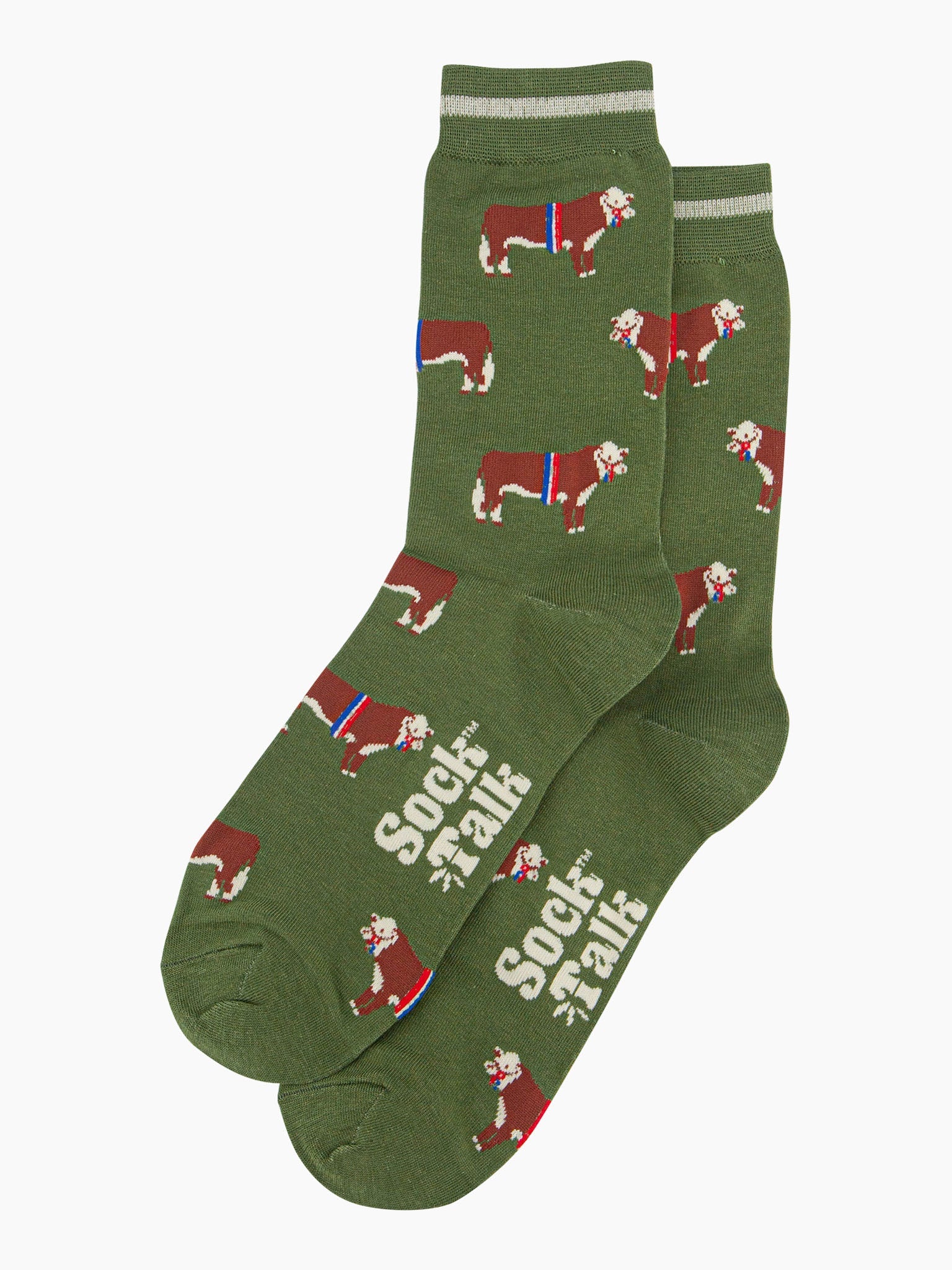 mens-bamboo-socks-green-prize-hereford-bull-laying-flat