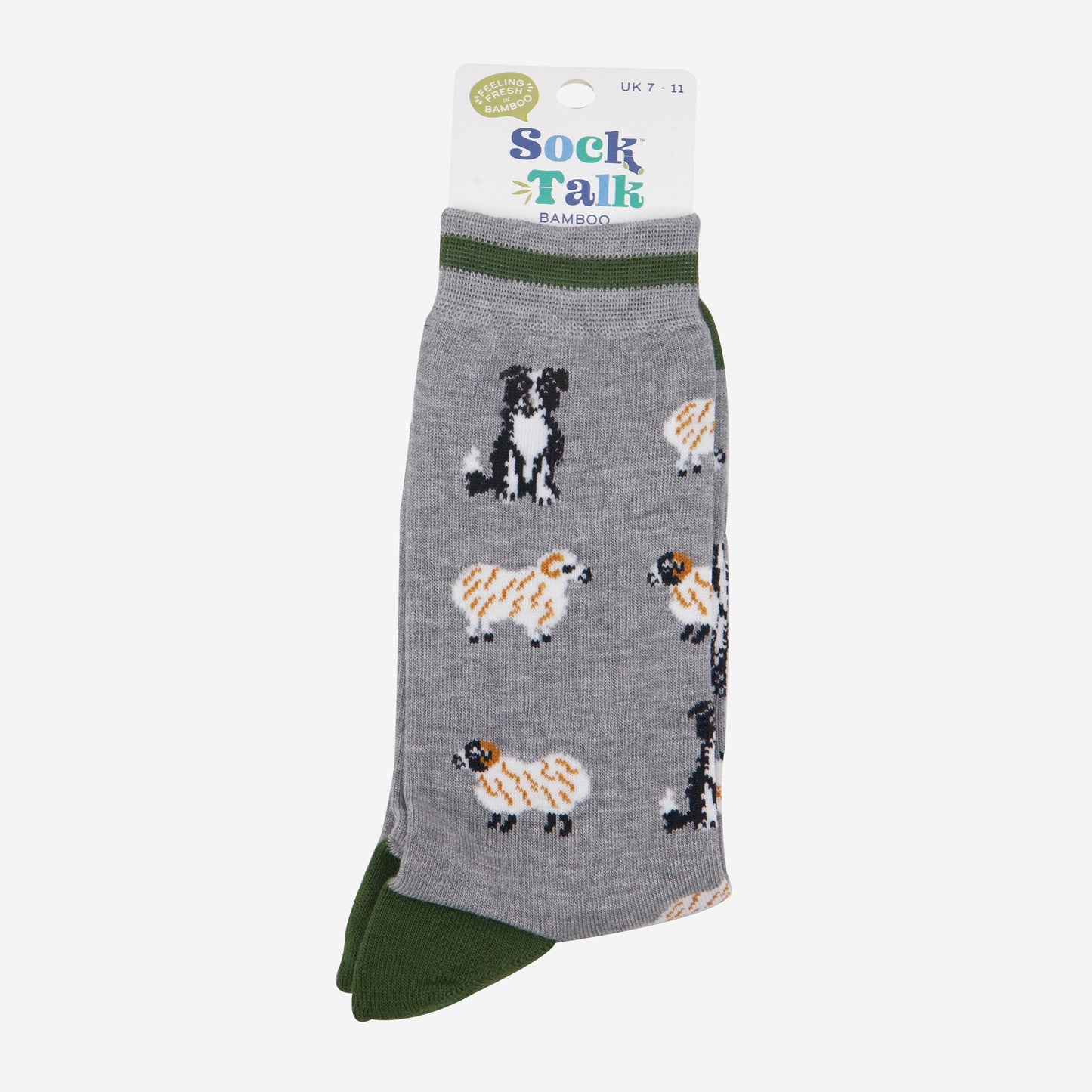 mens-bamboo-socks-grey-marl-green-sheep-and-sheepdog-in-sock-talk-packaging