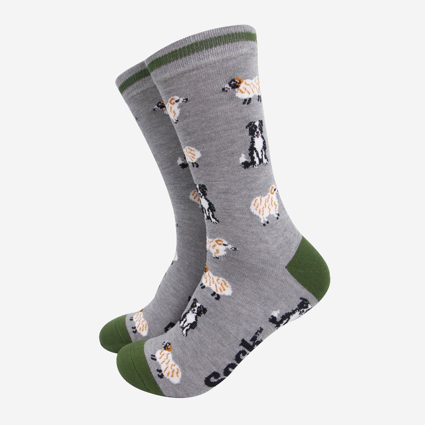 mens-bamboo-socks-grey-marl-green-sheep-and-sheepdog-farm
