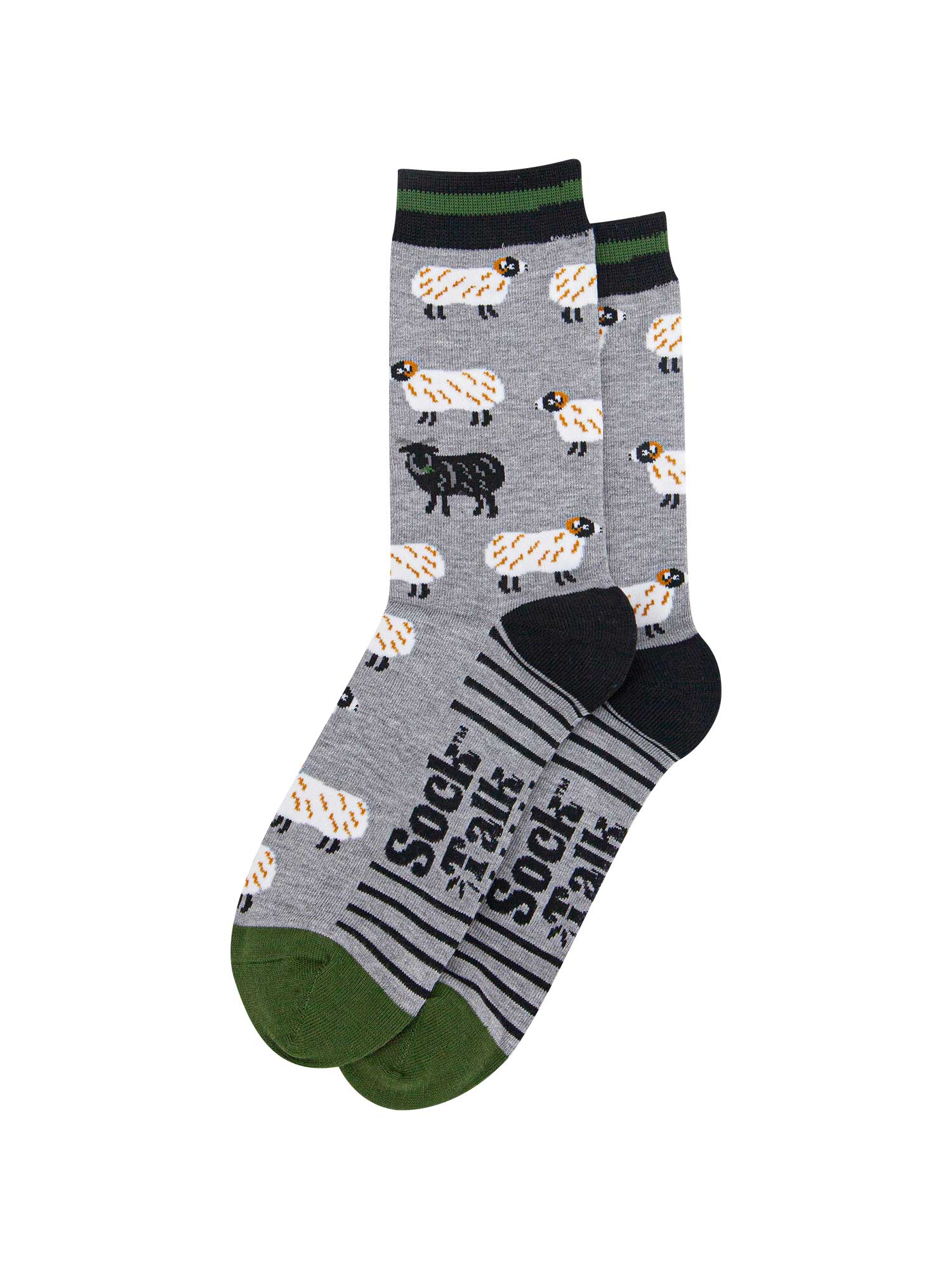 mens-bamboo-socks-grey-marl-green-sheep-and-sheepdog-laying-flat