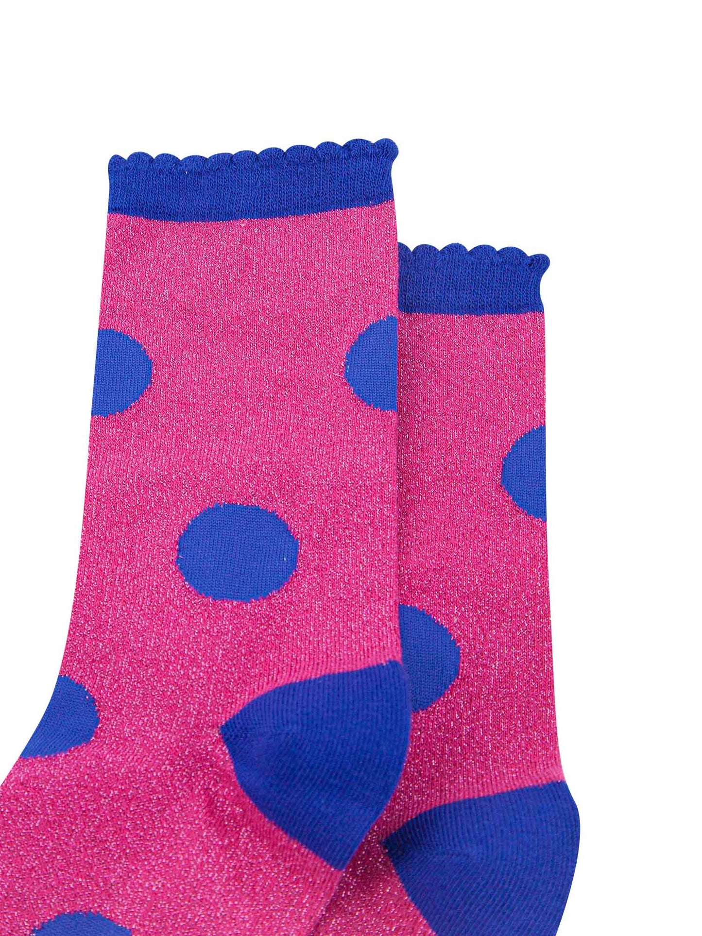 close up of the sparkle glitter socks showing an all over shimmer effect