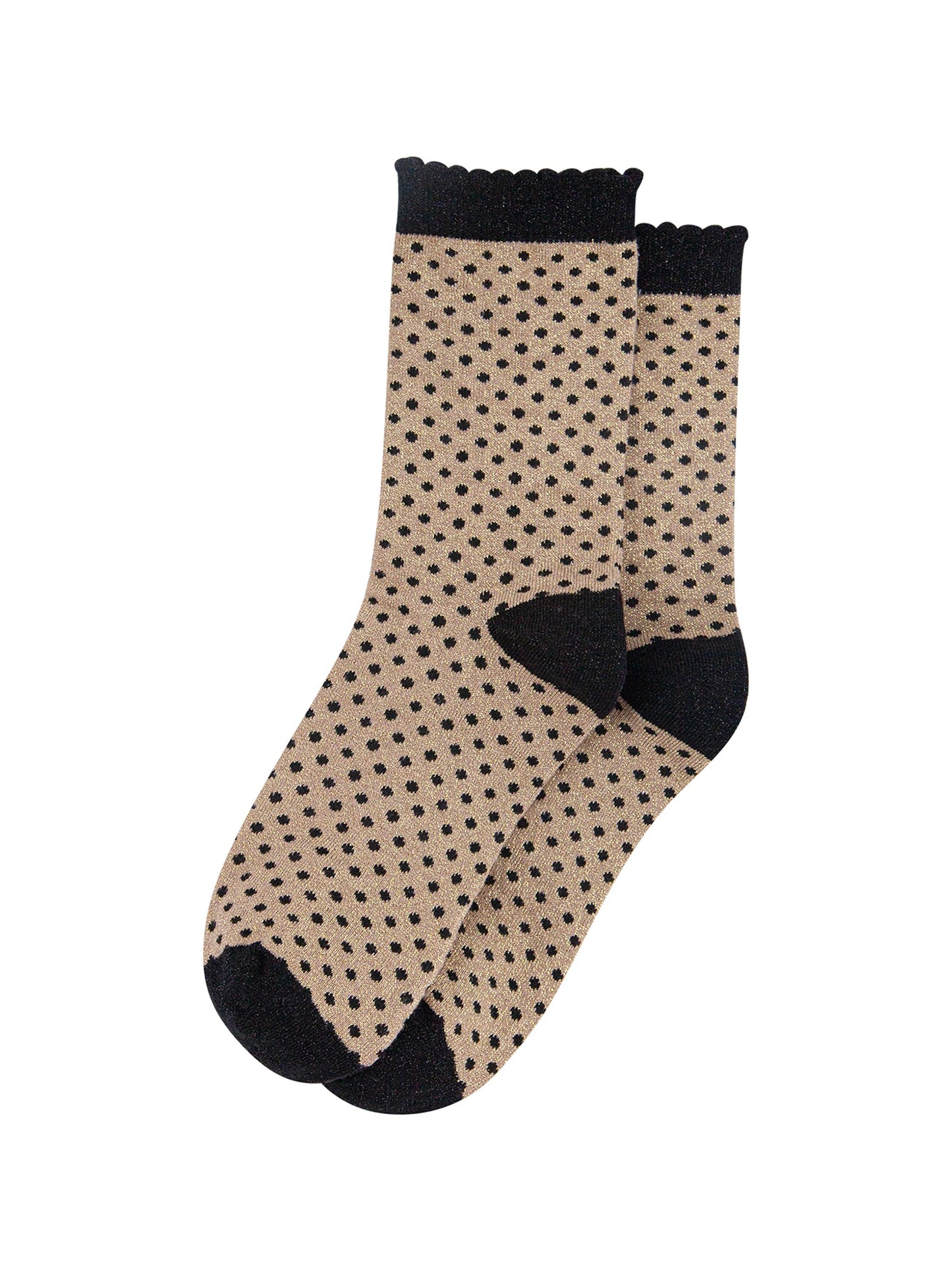 Polka-Dots-Combed-Cotton-Glitter-Socks-in-Black-Gold-flat-lay