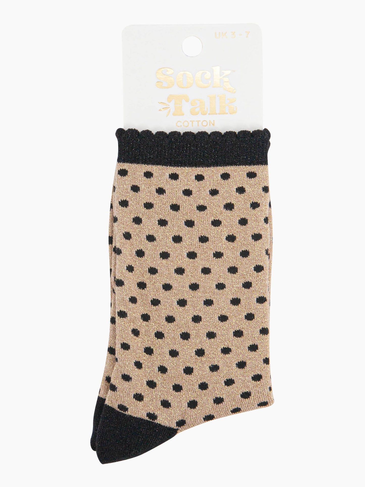 womens-glitter-socks-gold-black-polka-dots-in-sock-talk-packaging-uk-size-3-7