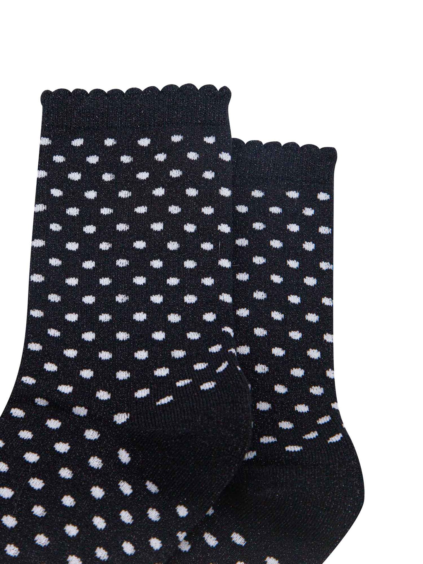 womens-glitter-socks-black-white-polka-dots-close-up-sparkly-material