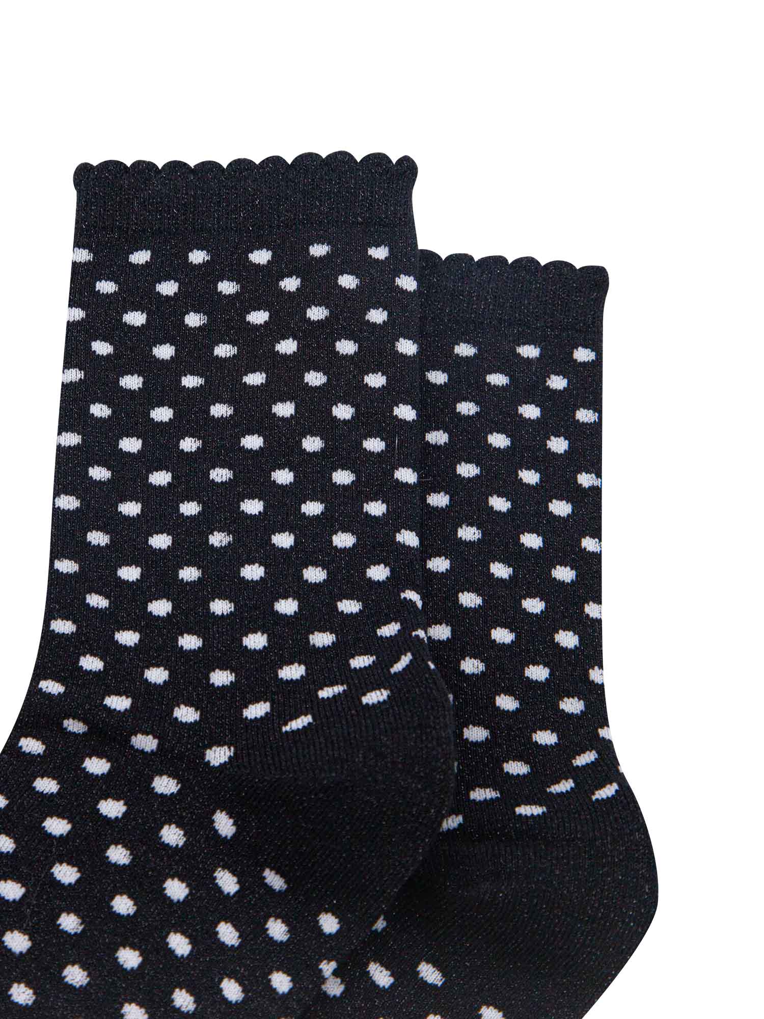 womens-glitter-socks-black-white-polka-dots-close-up-sparkly-material