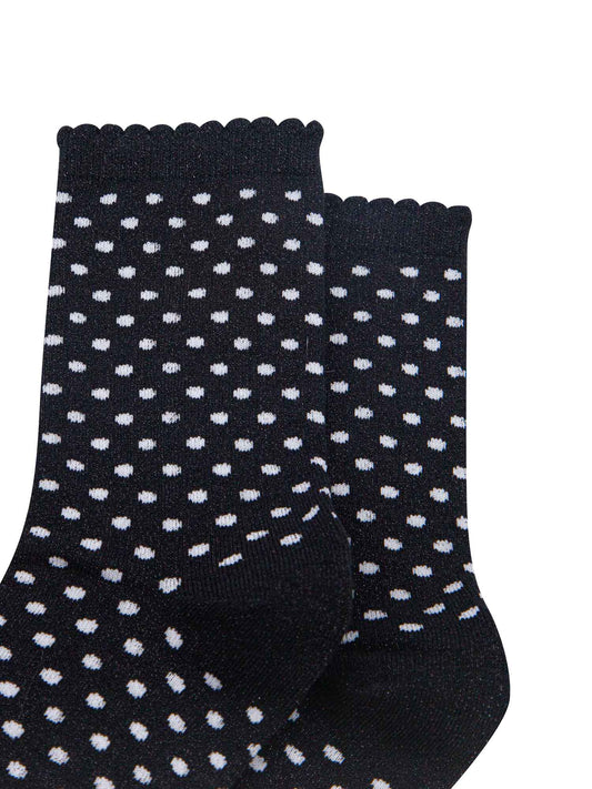womens-glitter-socks-black-white-polka-dots-close-up-sparkly-material
