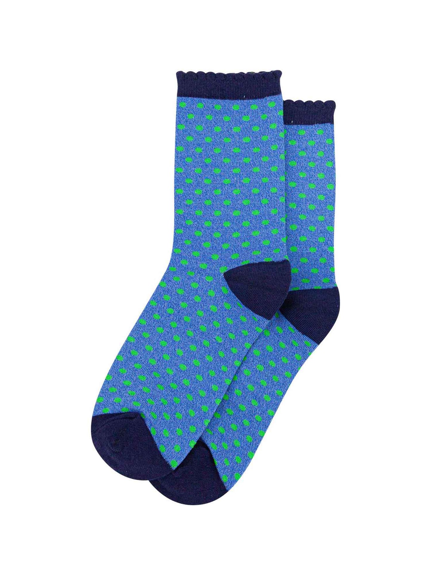 blue ankle socks with an all over glitter sparkle