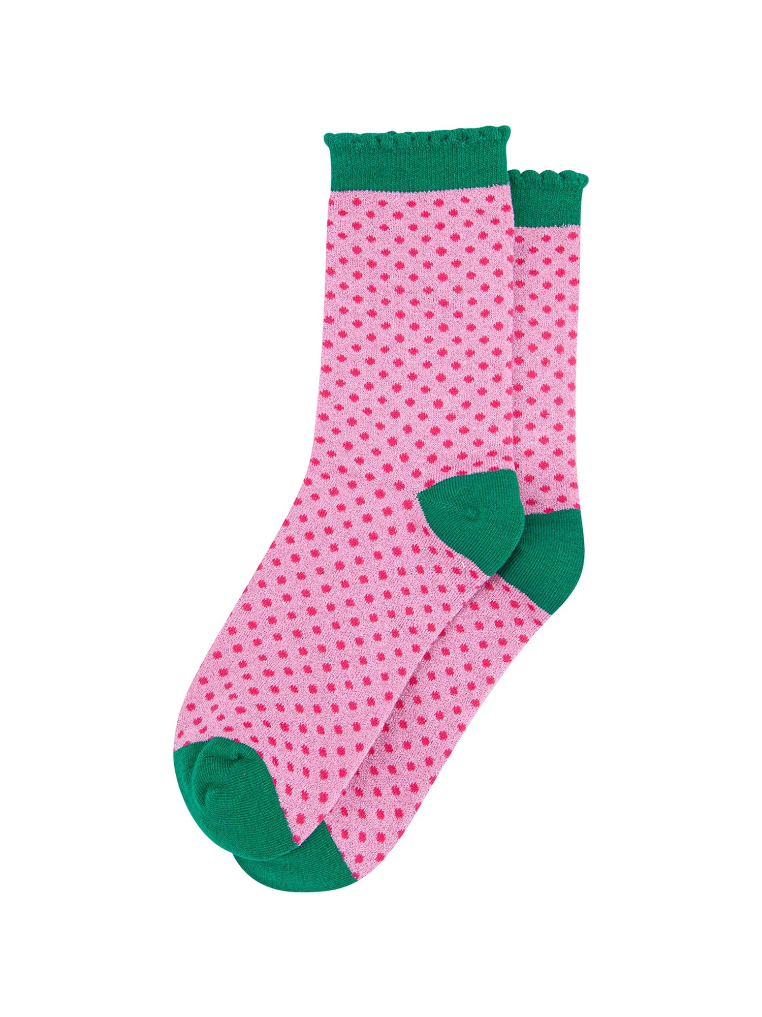 Polka-Dots-Combed-Cotton-Glitter-Socks-in-Pink-flat-lay