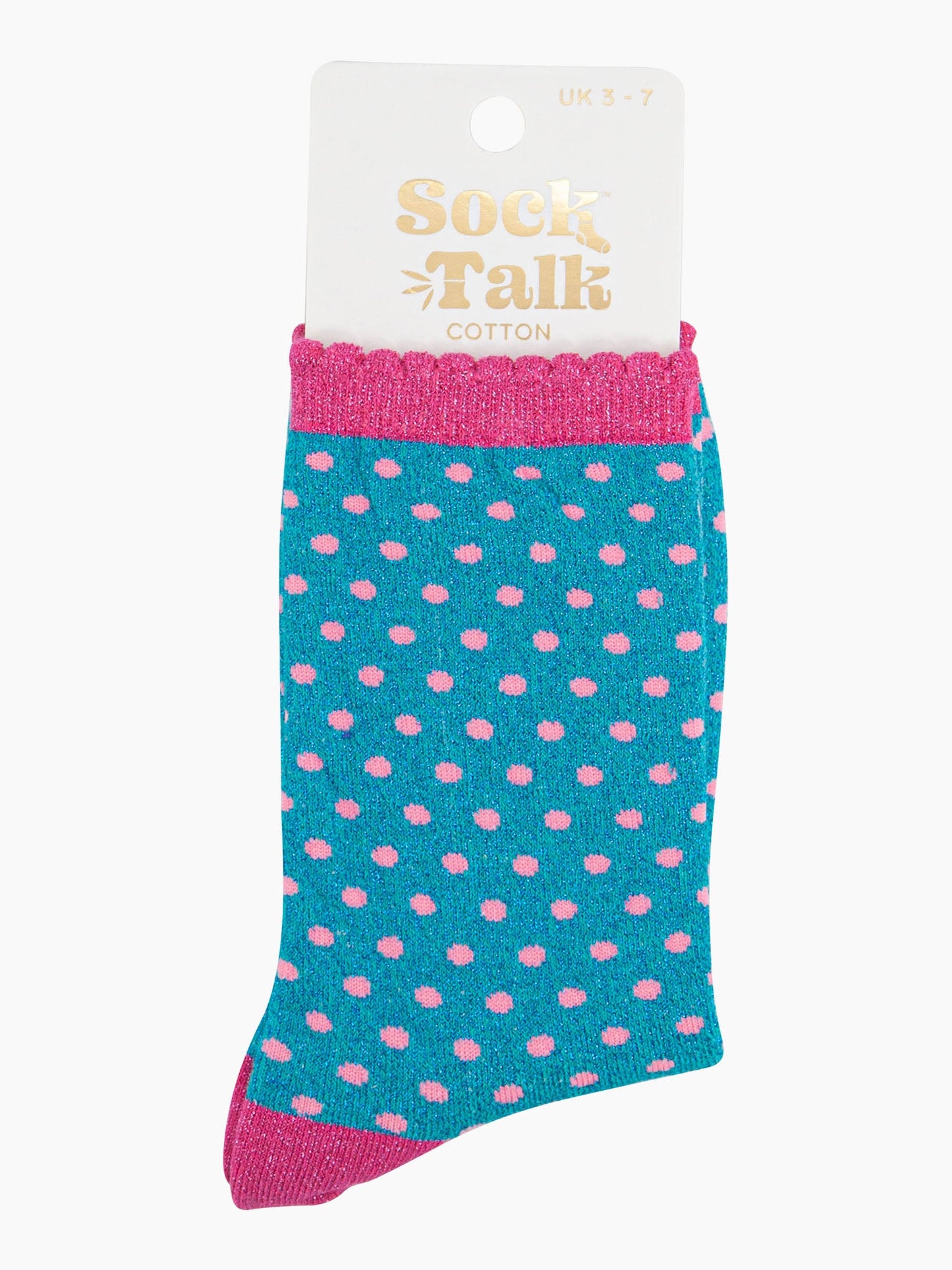 womens-glitter-socks-turquoise-hot-pink-polka-dots-in-sock-talk-packaging-uk-size-3-7