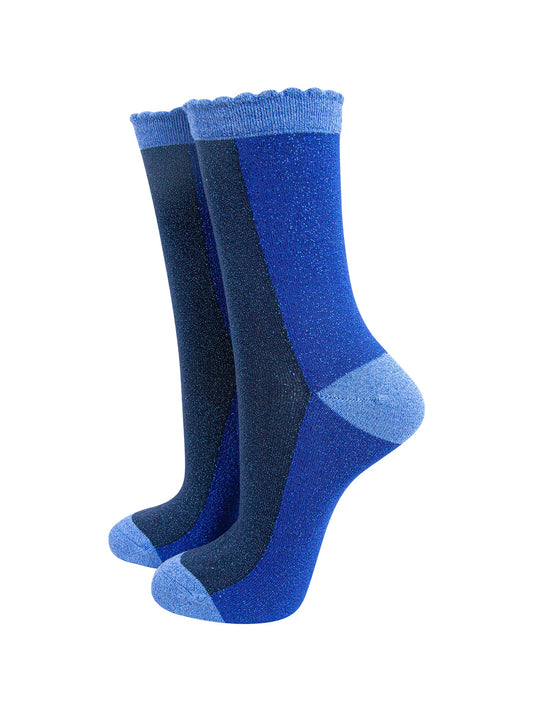 Colour-Block-Combed-Cotton-Glitter-Socks-in-Navy-Blue-Blue-mannequin