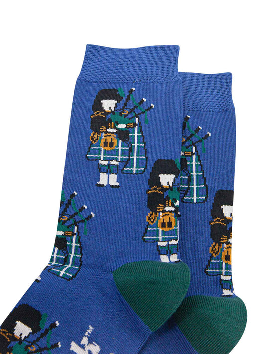 close up of the traditional Scottish piper on the ankle of the socks
