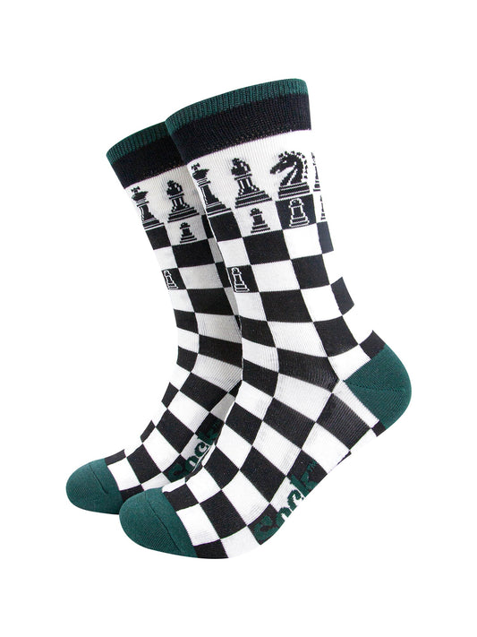 Chess-Bamboo-Socks-in-Black/White-Mannequin