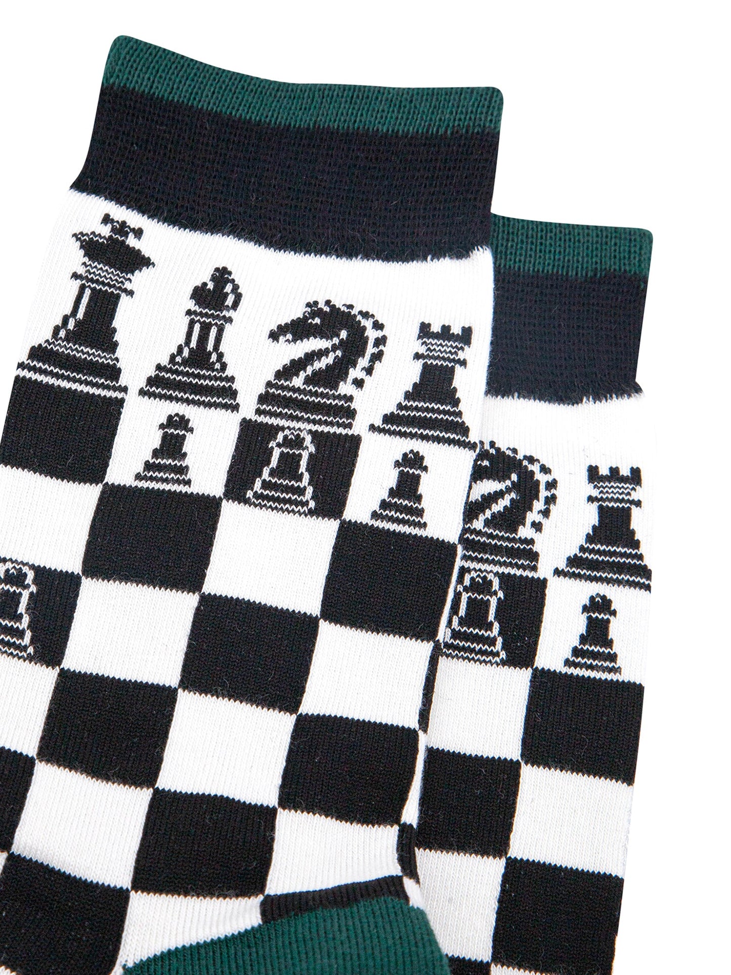 Chess-Bamboo-Socks-in-Black/White-Closeup