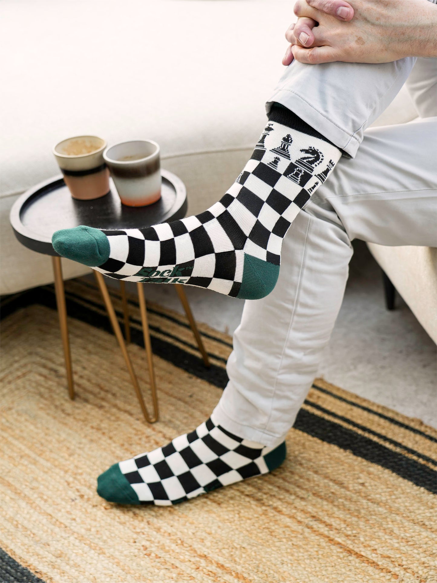 Chess-Bamboo-Socks-in-Black/White