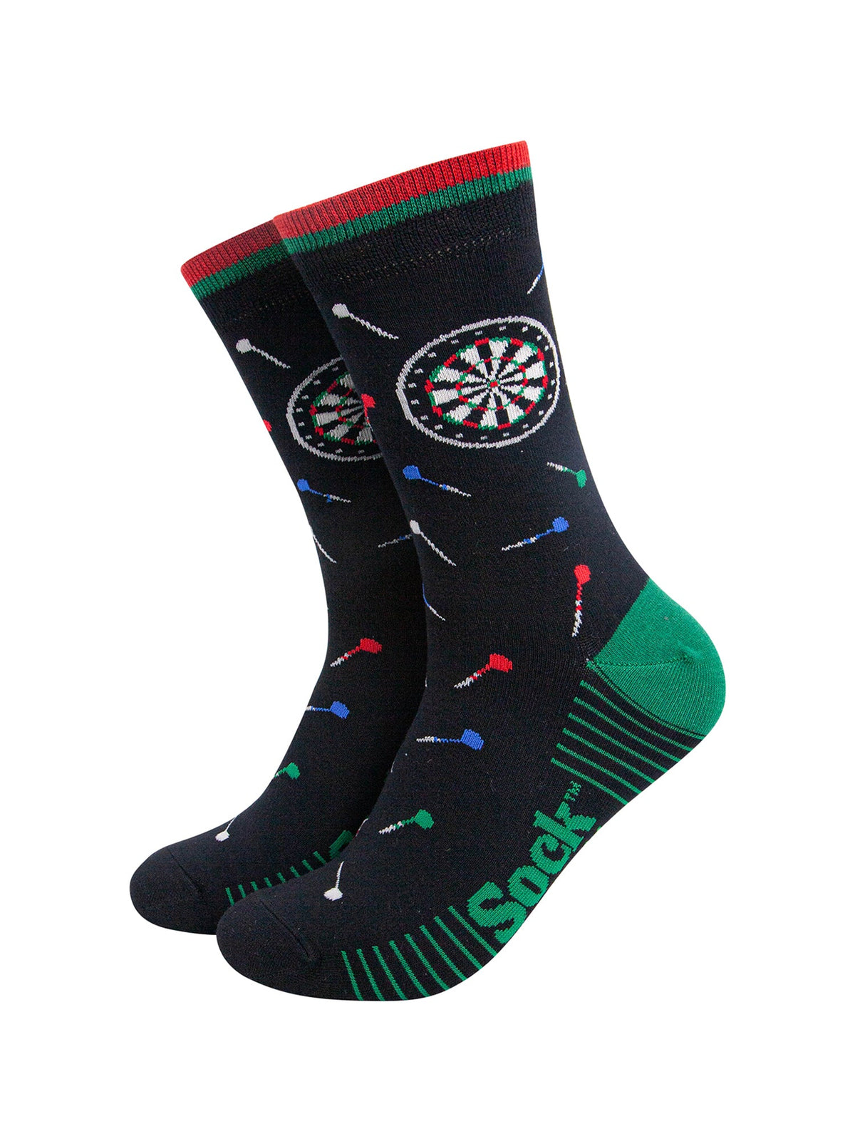 black and red dress socks with poker playing cards on them