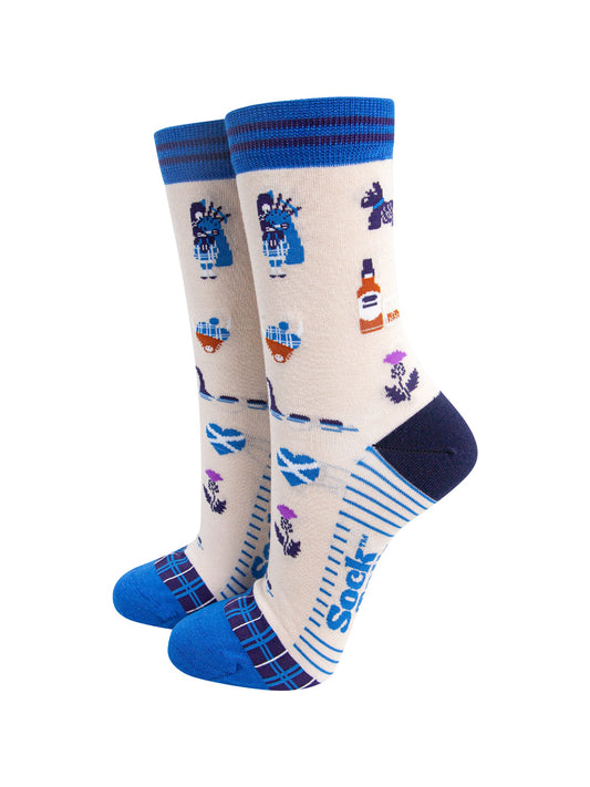 Scotland-Landmarks-Bamboo-Socks-in-Cream-Mannequin