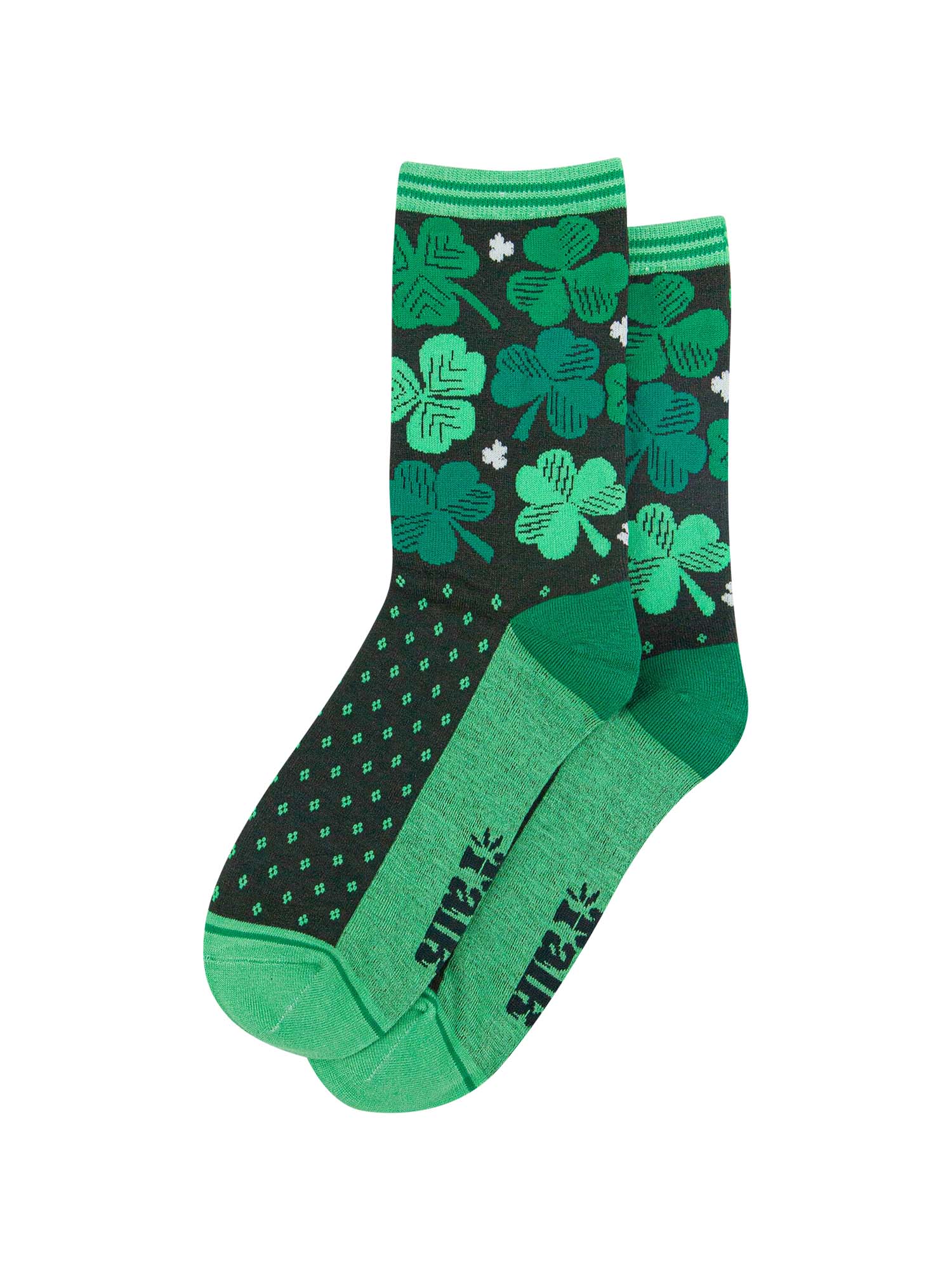 green shamrock bamboo ankle socks for women
