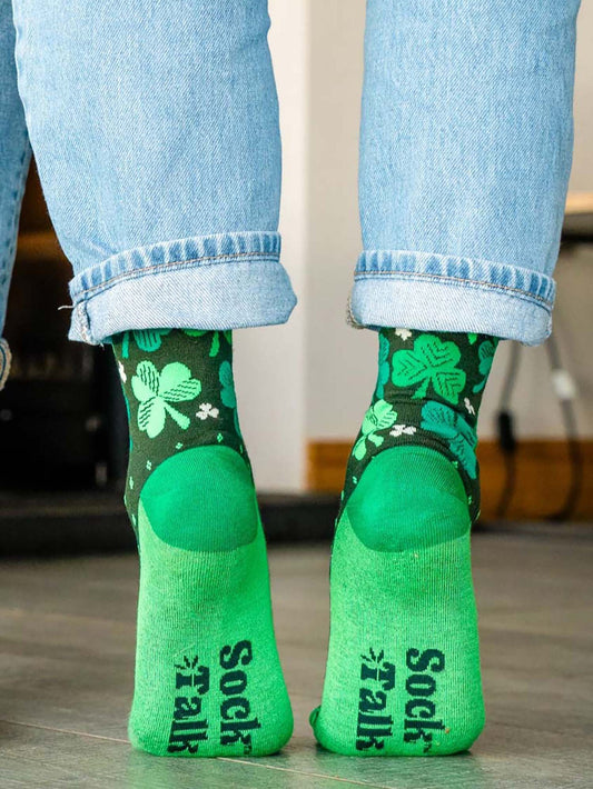 shamrock-print-bamboo-socks-in-green