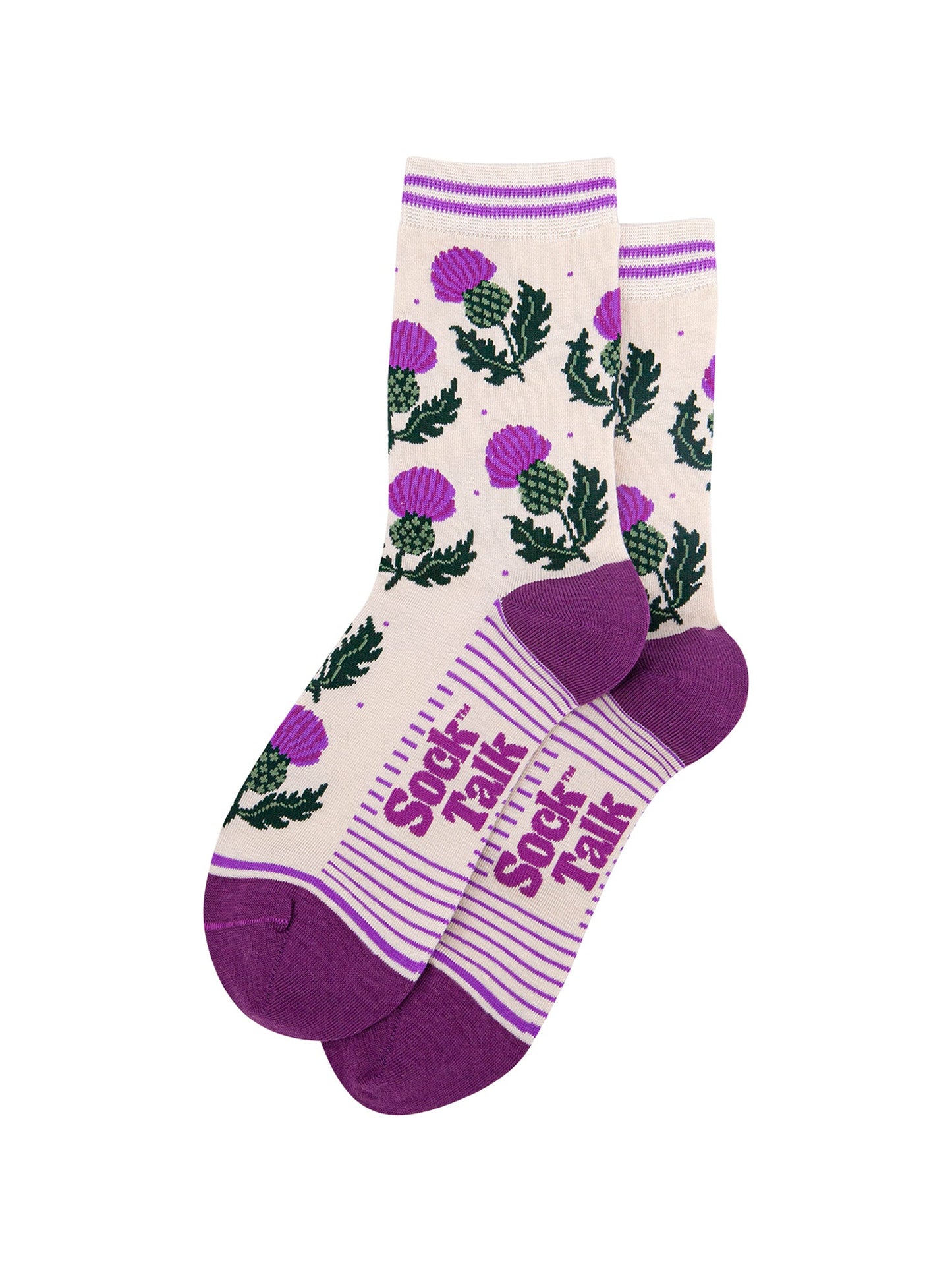 Scottish-Thistles-Bamboo-Socks-in-Cream-Lying-Flat