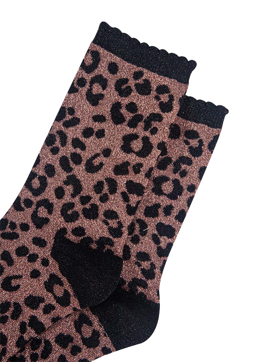 womens-chocolate-leopard-print-glitter-socks-close-up