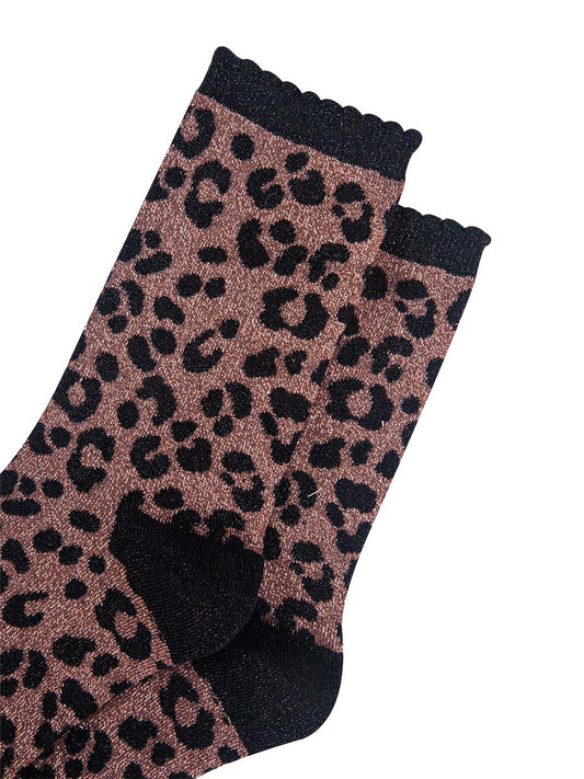 womens-chocolate-leopard-print-glitter-socks-close-up