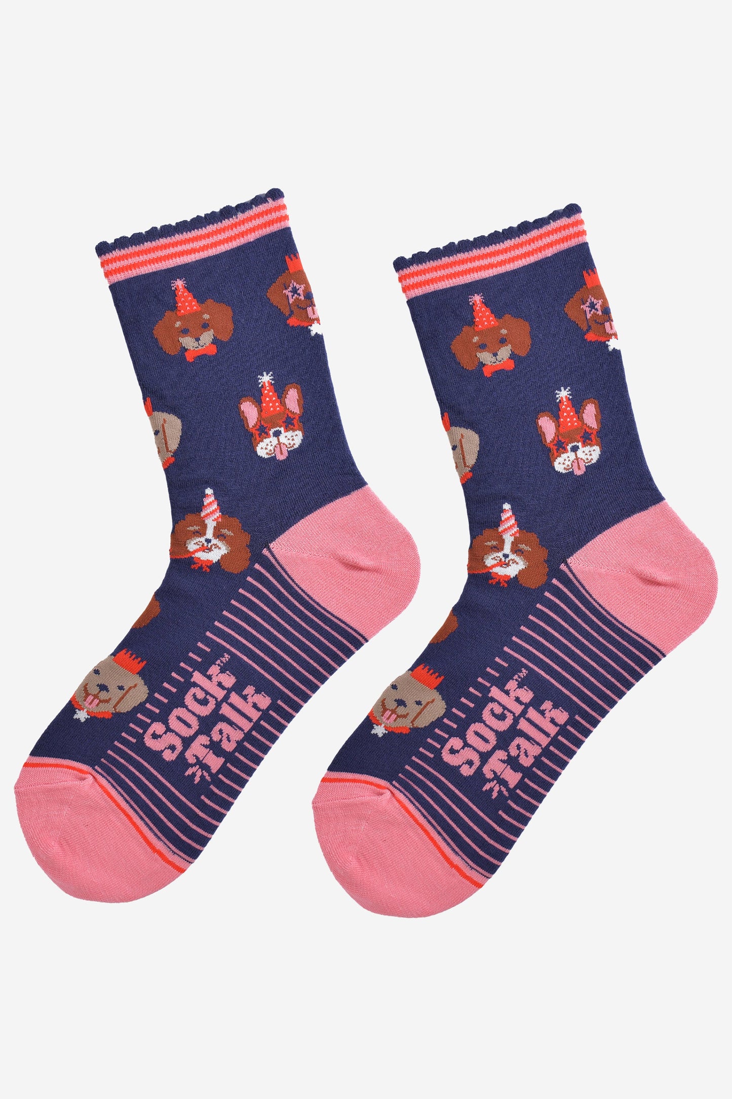 Party Dogs Bamboo Ankle Socks in a Christmas Cracker Gift Box