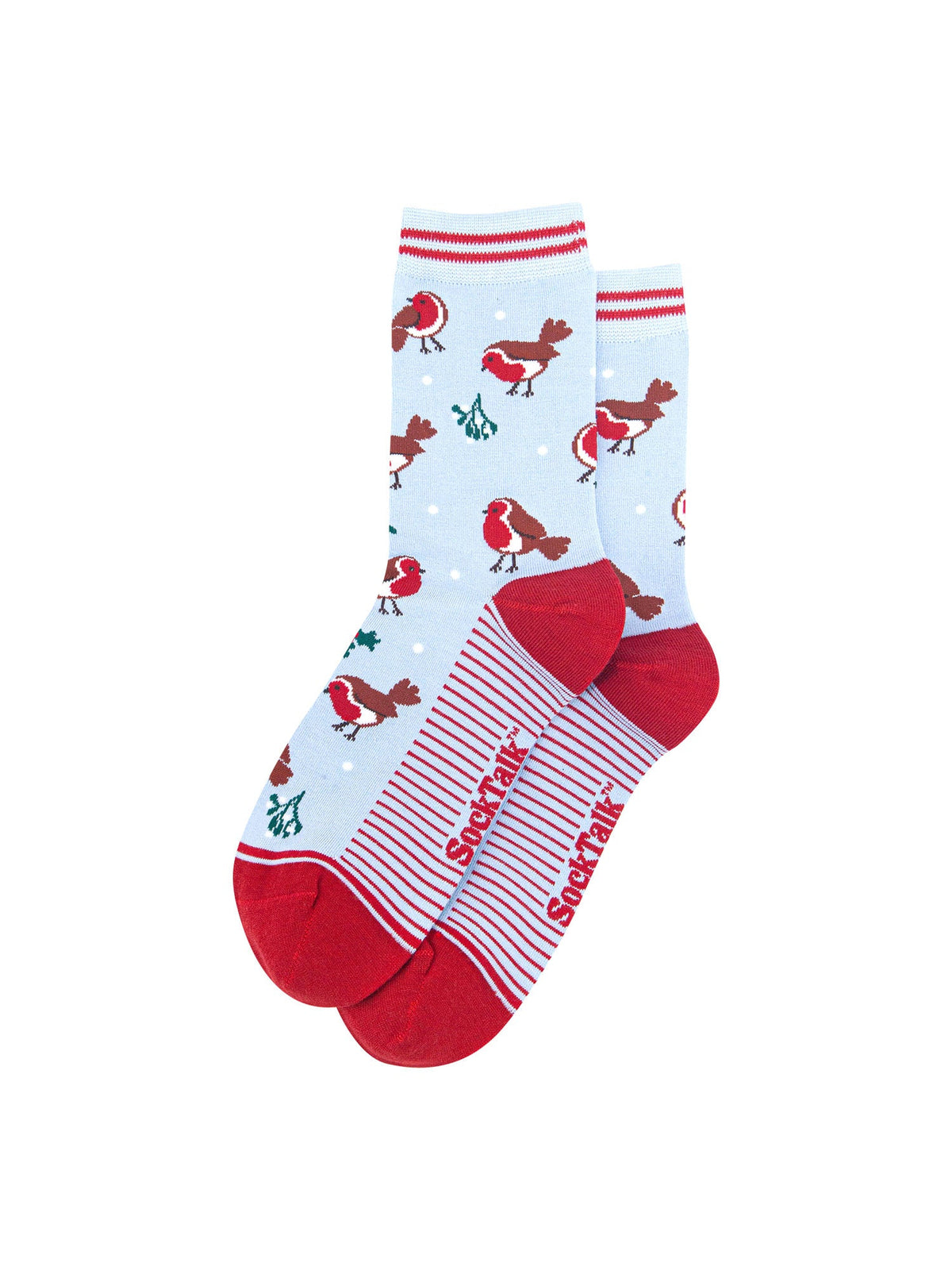 Festive-Robin-Bamboo-Crew-Socks-Christmas-Cracker-Gift-Box-in-Light-Blue/Red