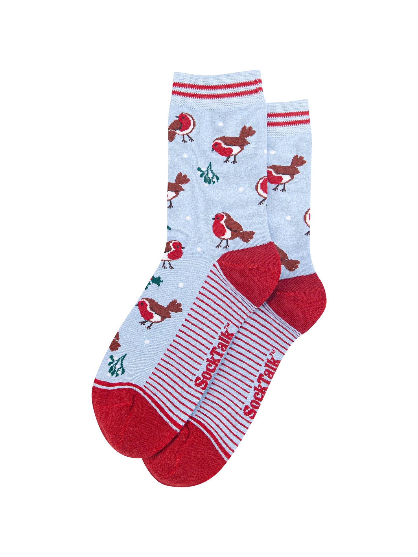 Robin-Women's-Bamboo-Socks-in-Icy-Blue-Laid-Flat