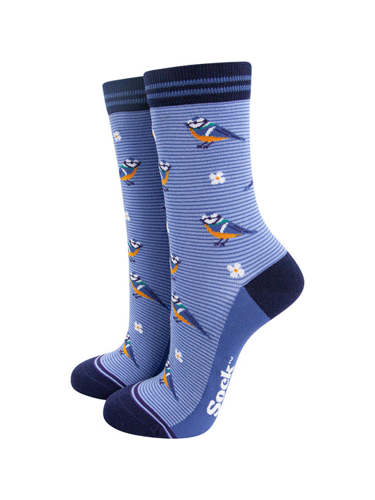 Blue-Tit-Floral-Bamboo-Socks-in-Blue-Mannequin