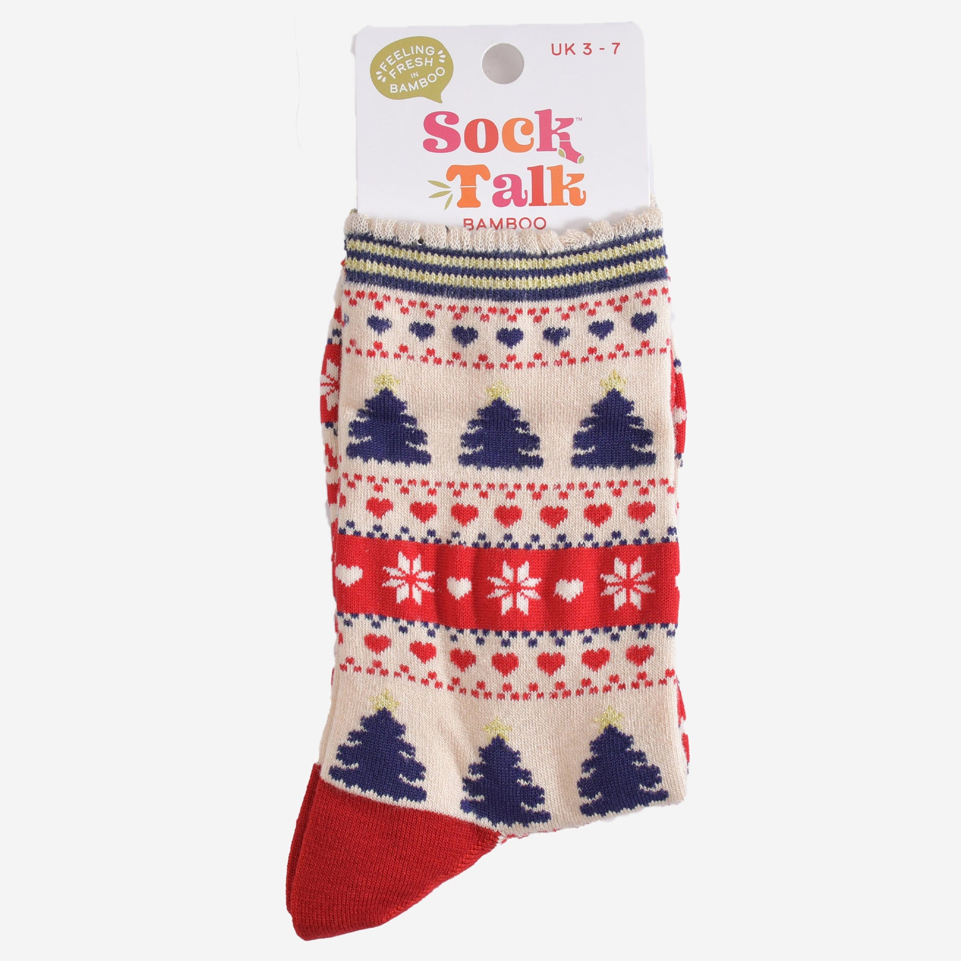 bamboo socks in their sock talk packaging, these socks are a uk size 3-7