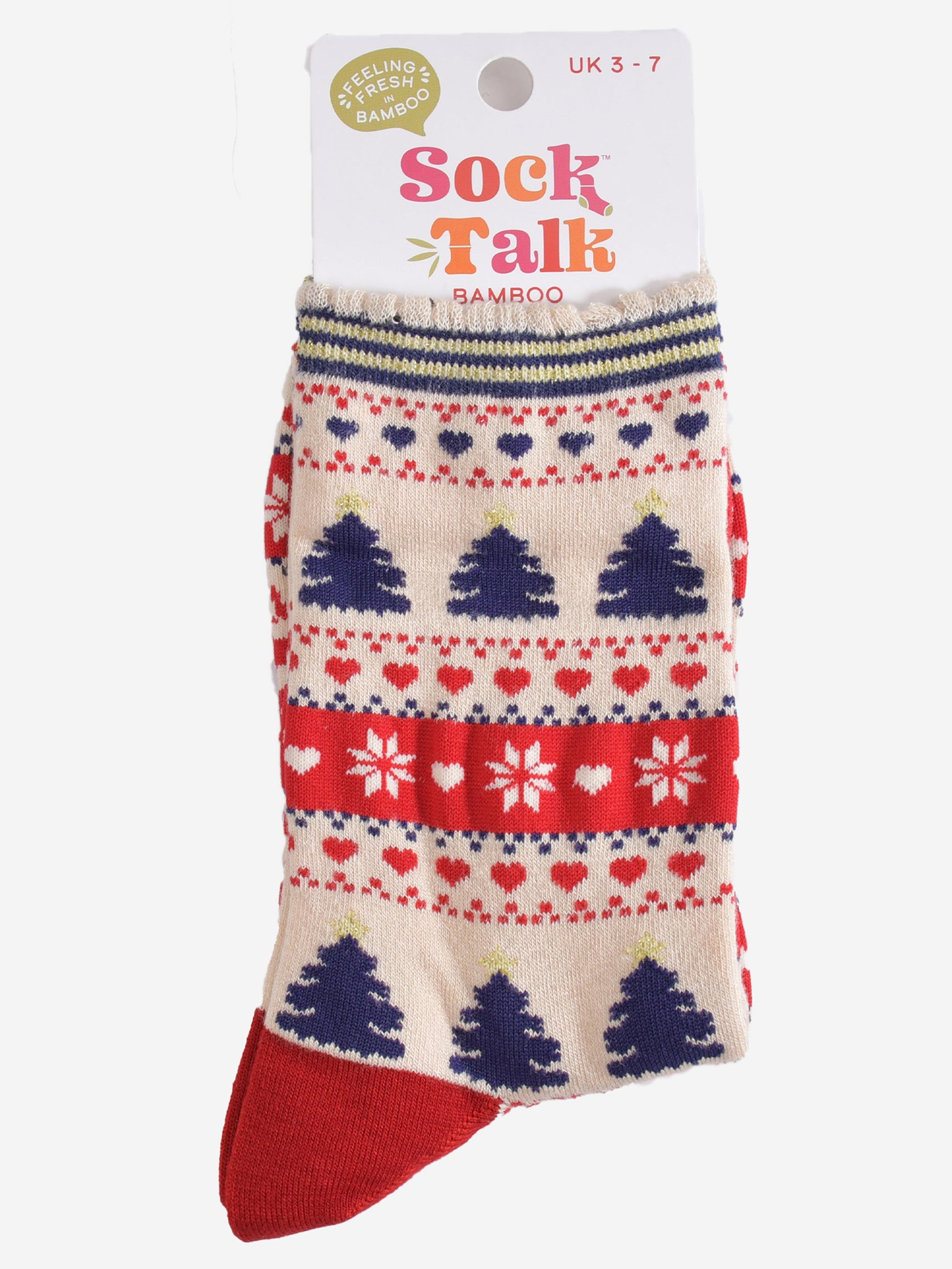 bamboo socks in their sock talk packaging, these socks are a uk size 3-7