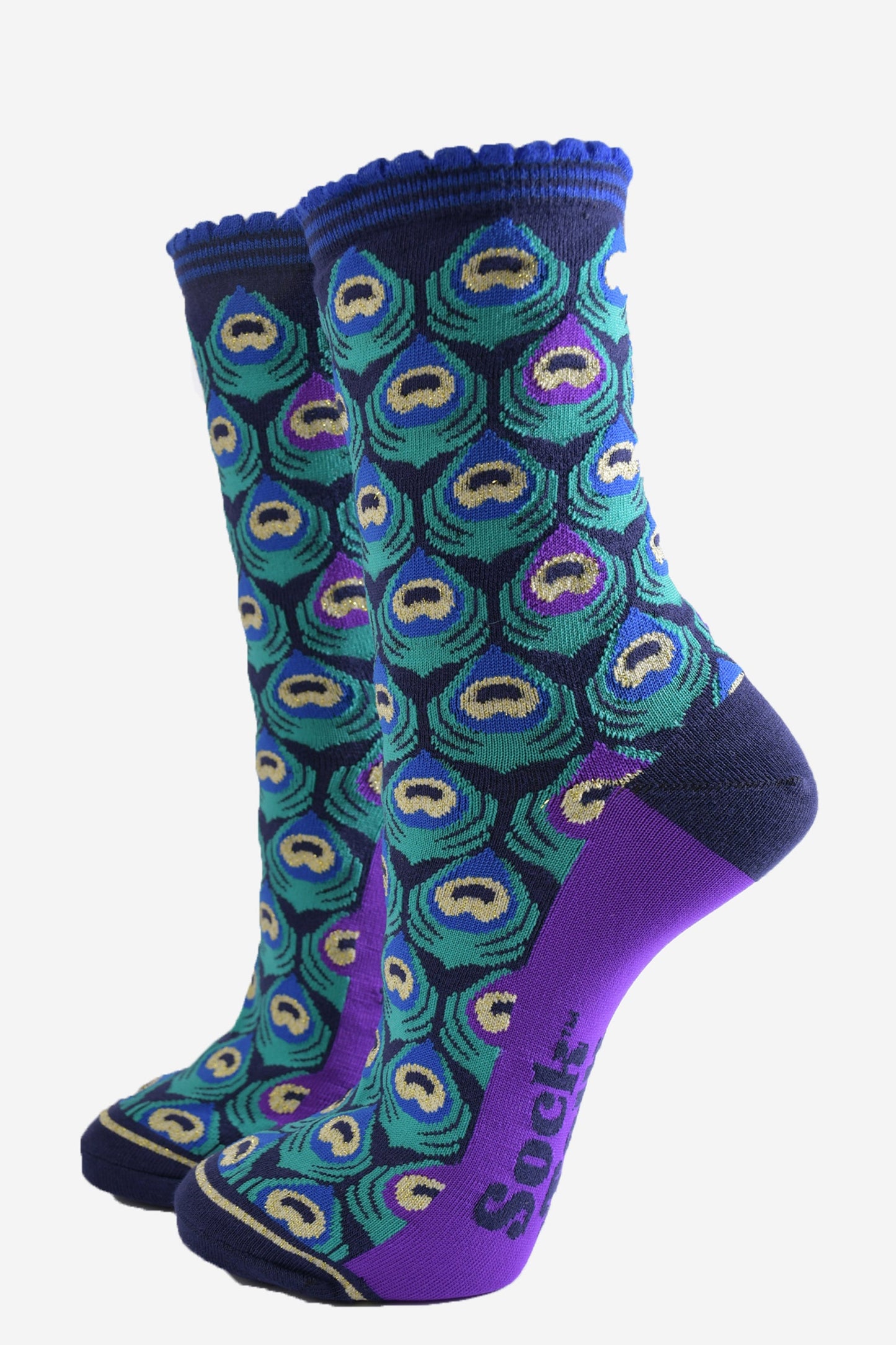 Playful Peacocks Bamboo Socks Gift Set